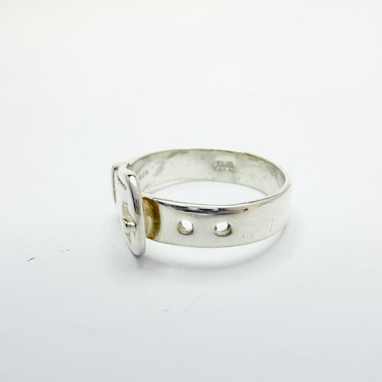 Vintage Sterling Silver Buckle Ring.