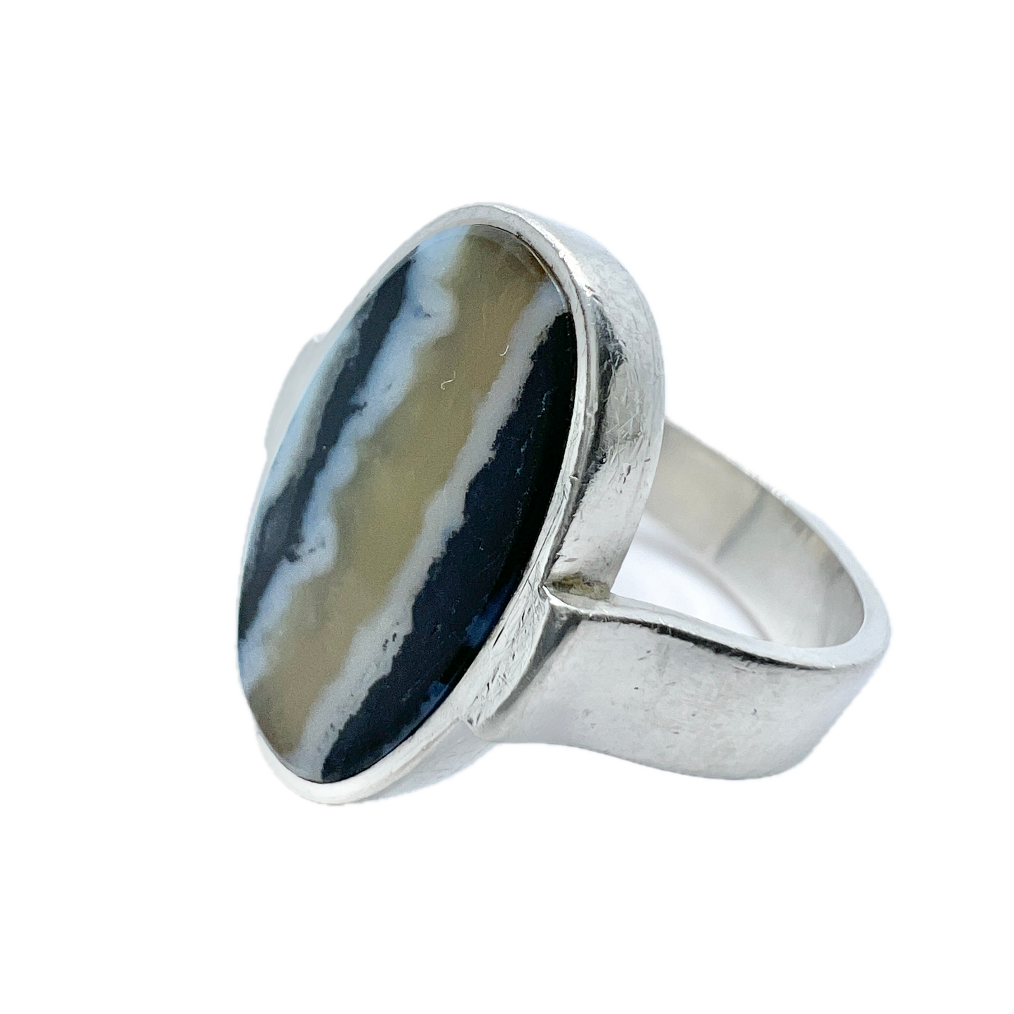 Georg Jensen, Denmark 1950-60s. Vintage Sterling Silver Jasper Ring. Rare no 189 Design.