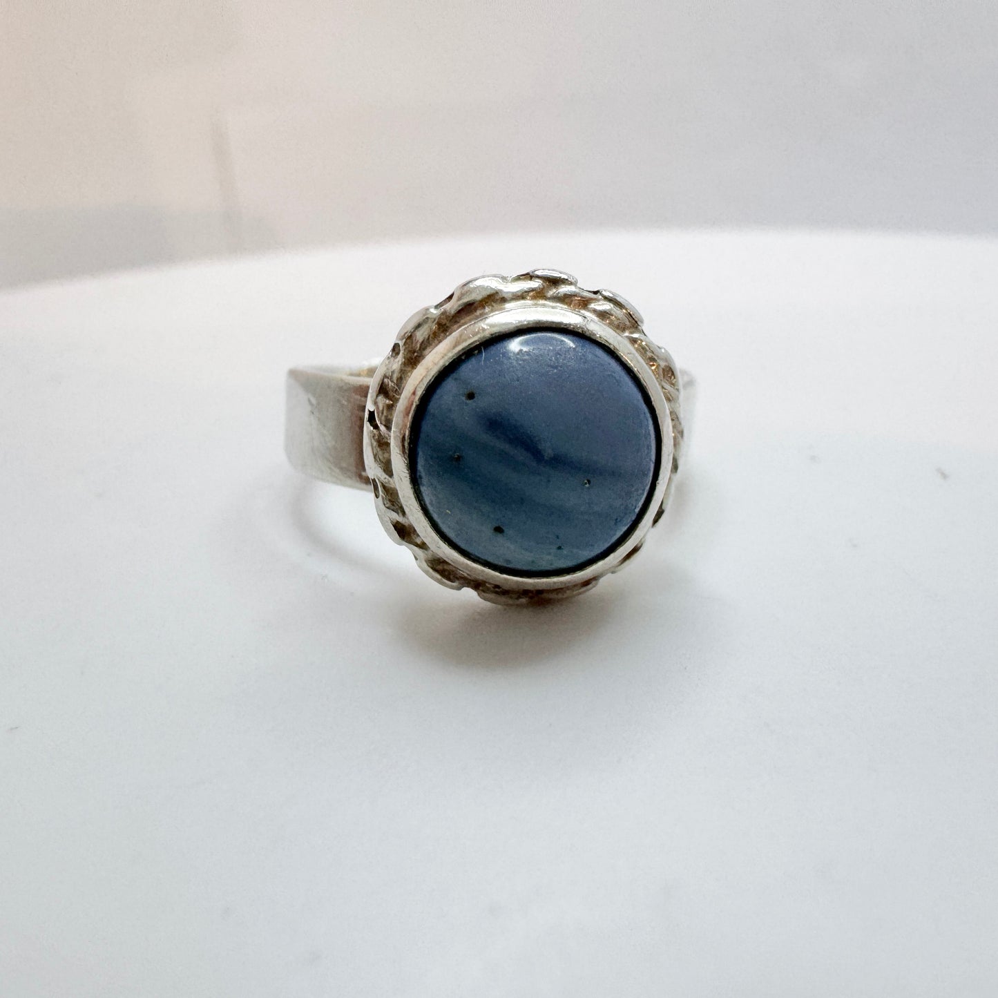 O Nordström, Sweden 1988. Vintage Solid Silver Bergslagen-stone Ring.