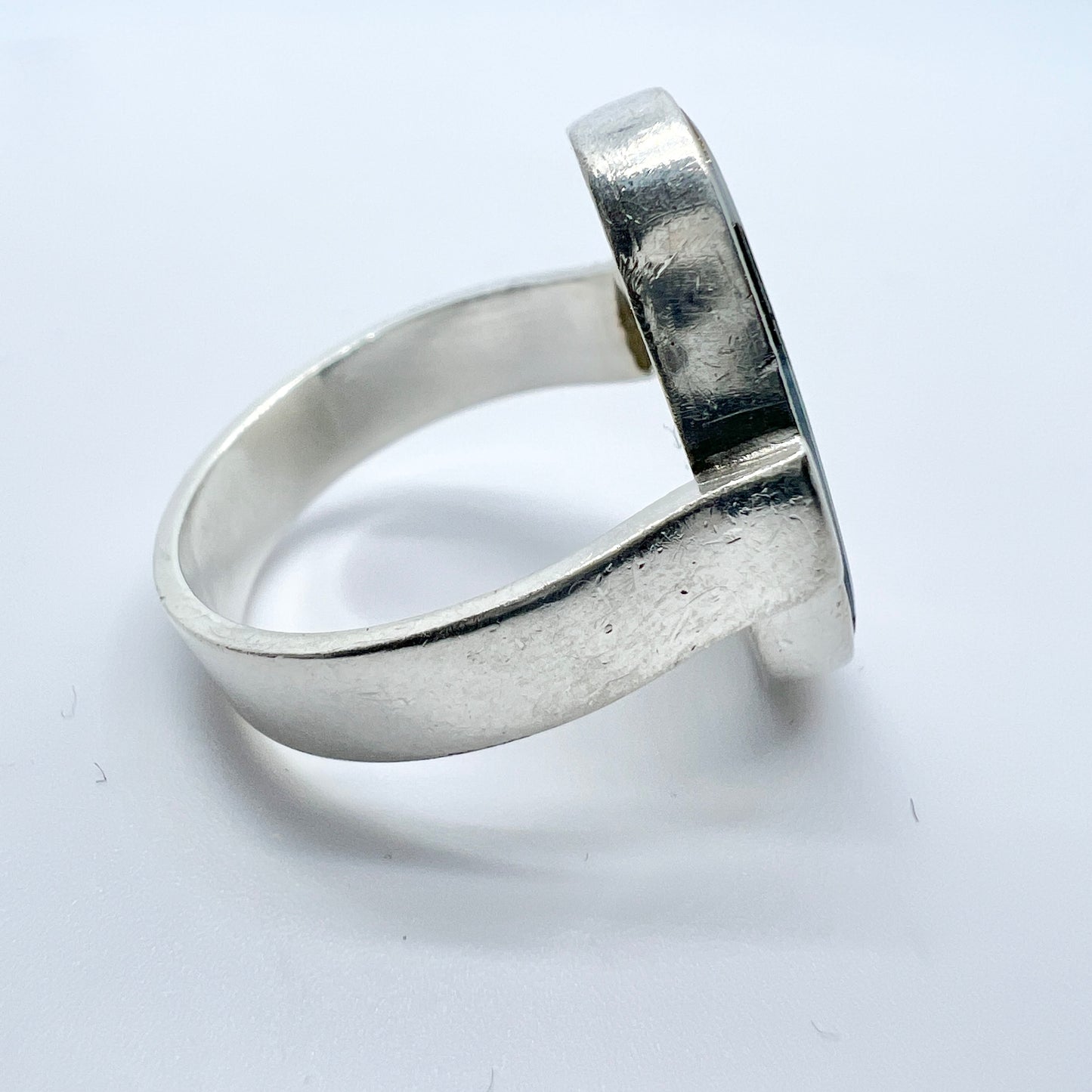 Georg Jensen, Denmark 1950-60s. Vintage Sterling Silver Jasper Ring. Rare no 189 Design.