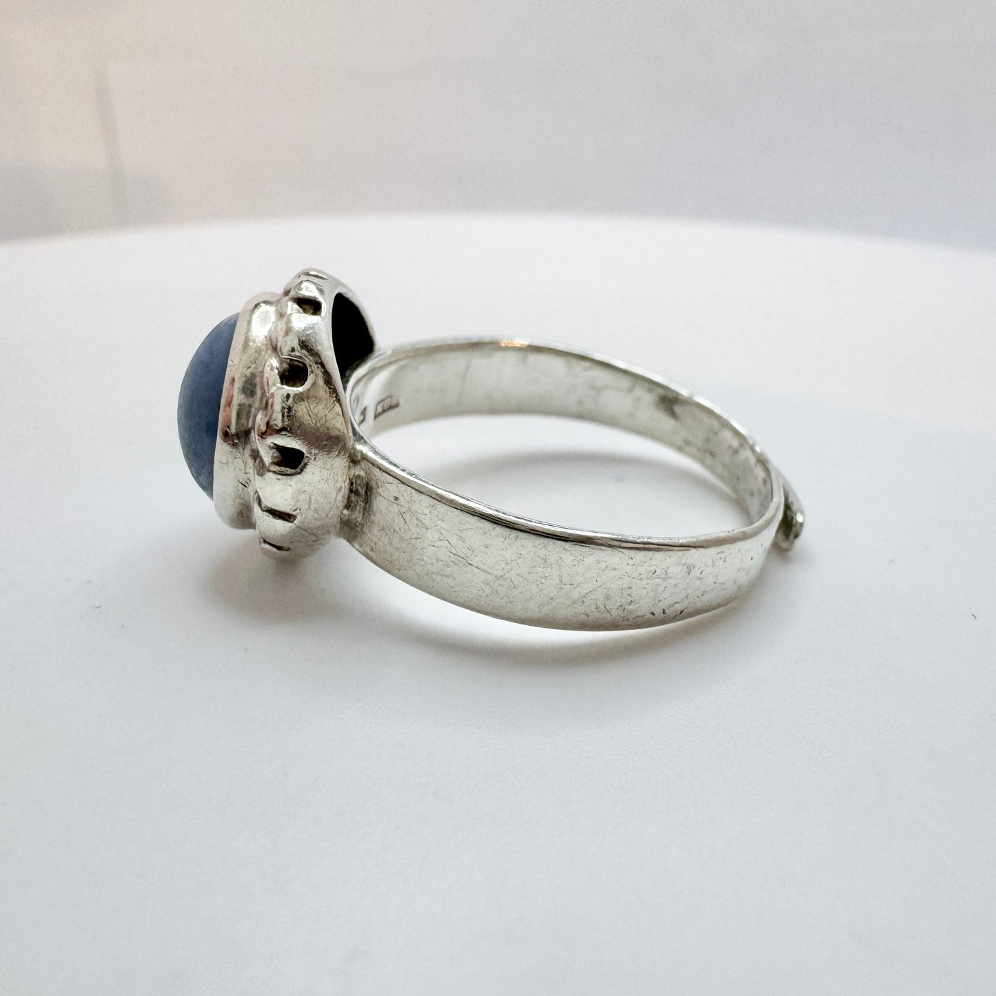 O Nordström, Sweden 1988. Vintage Solid Silver Bergslagen-stone Ring.