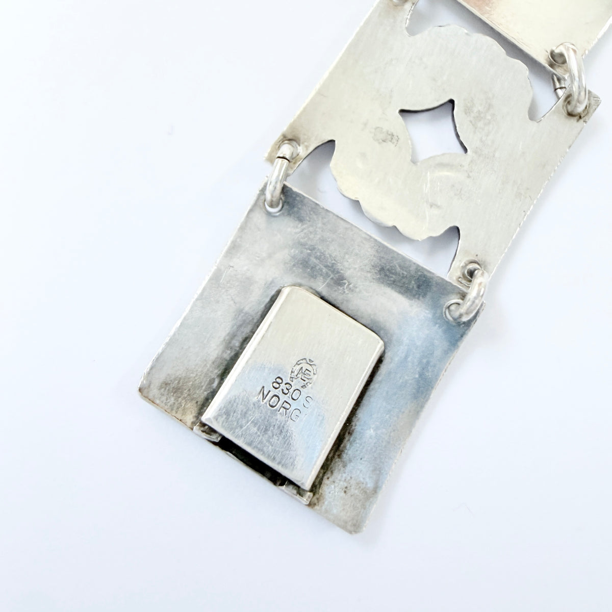 Nils M. Elvik, Norway ca 1930. Vintage Solid Silver Bracelet.