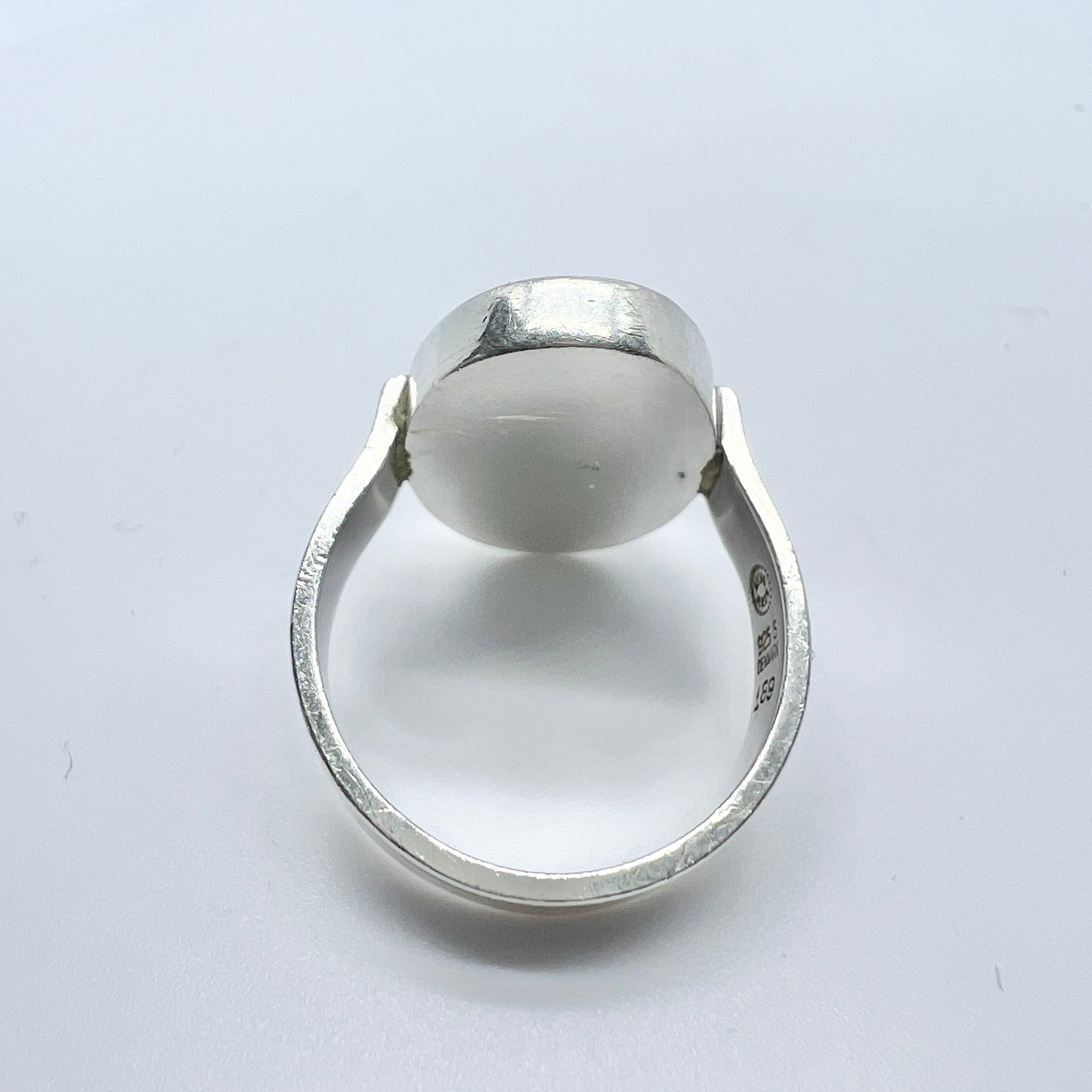 Georg Jensen, Denmark 1950-60s. Vintage Sterling Silver Jasper Ring. Rare no 189 Design.