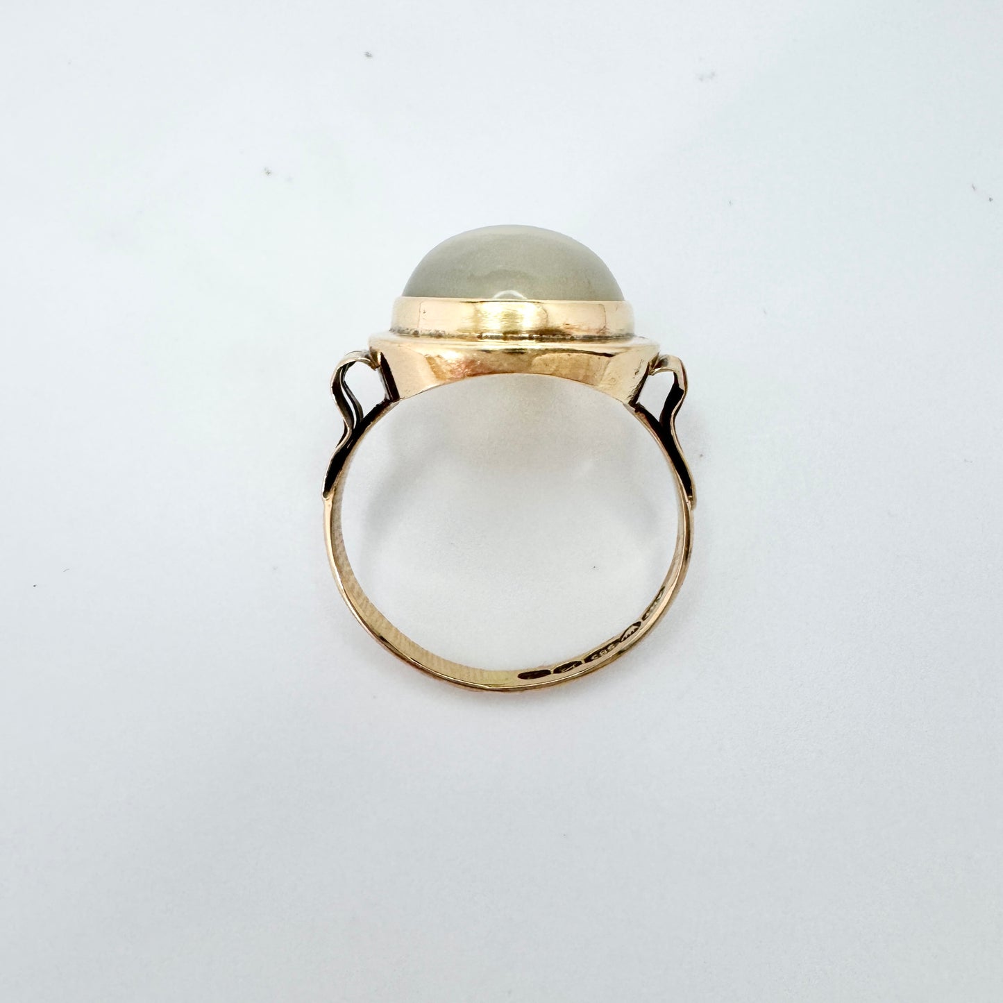 Alpo Tammi, Finland 1956. Vintage 14k Gold Moonstone Ring.