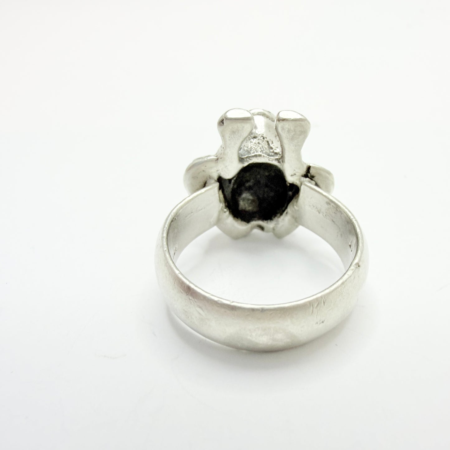 Chunky Vintage Sterling Silver Frog Toad Ring.