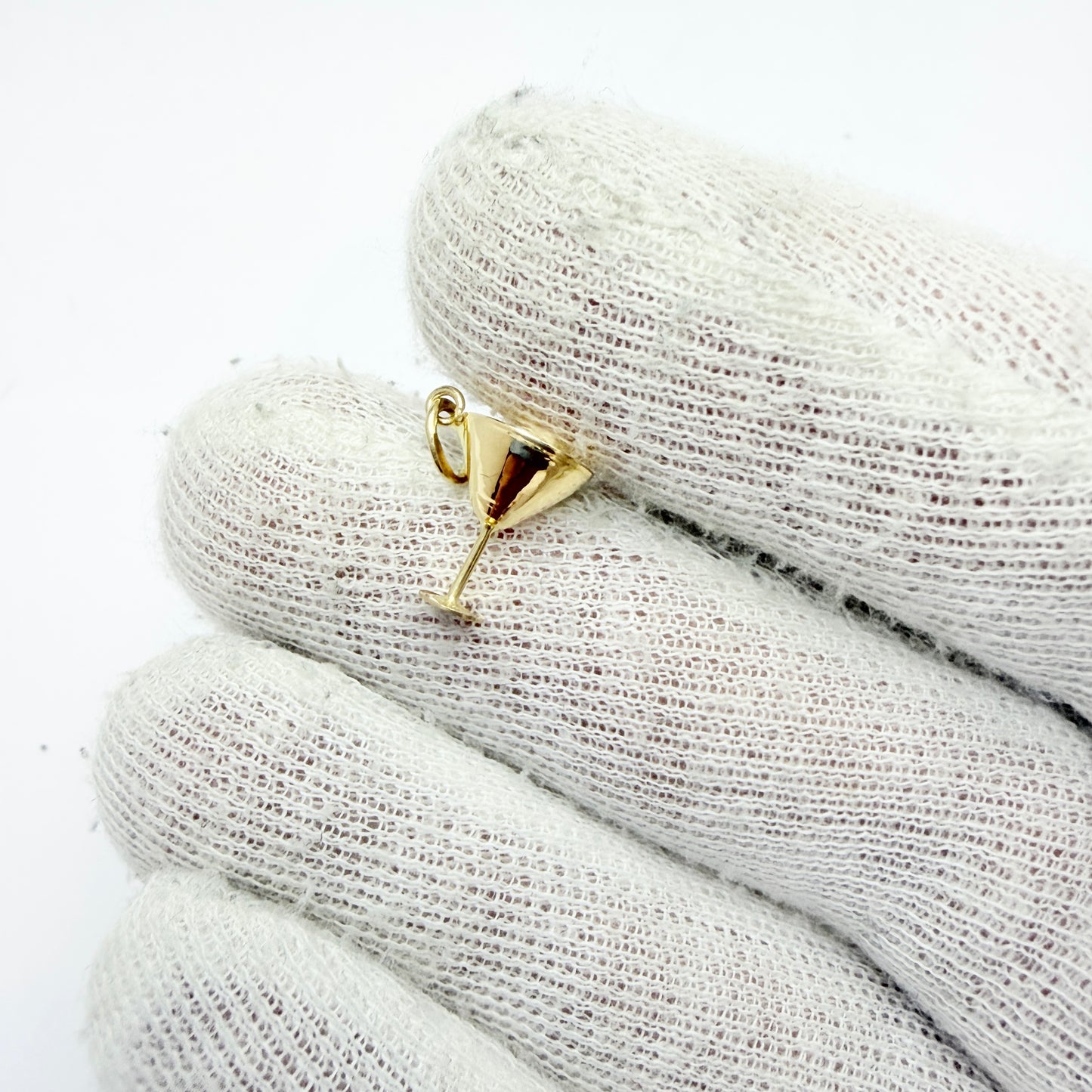 Svedboms, Sweden c 1960s. Vintage 18k Gold Cocktail Martini Glass Charm.