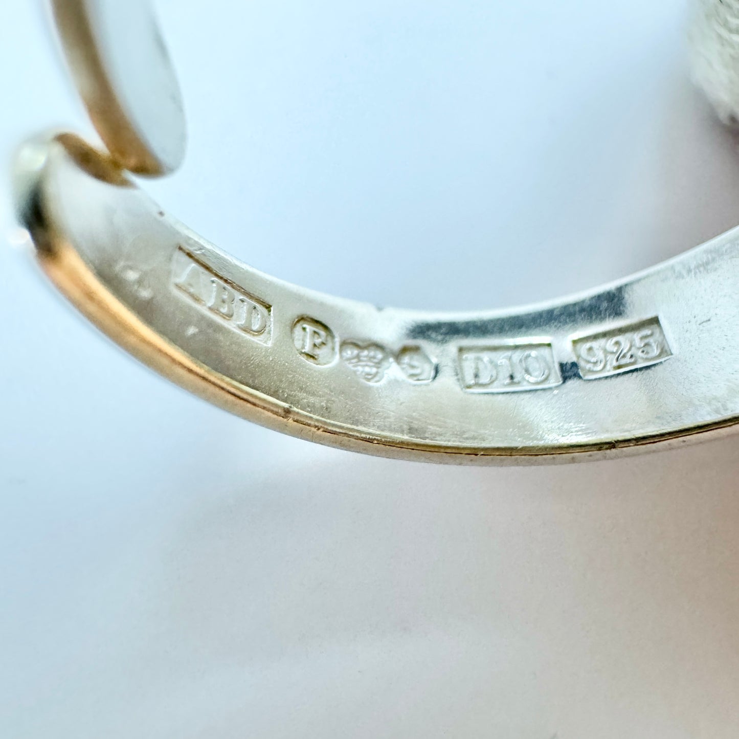 Brofod, Sweden 1975. Vintage Sterling Silver Synthetic Sapphire Ring.