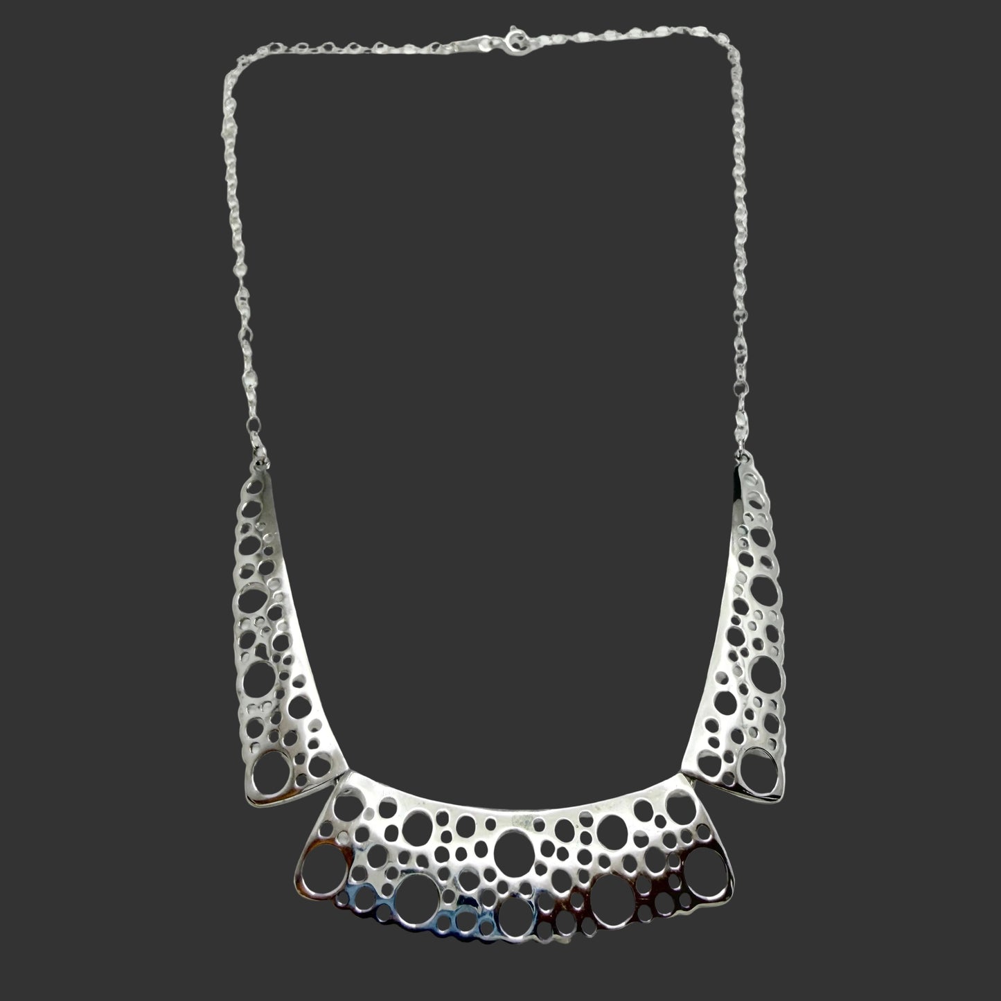 Liisa Vitali for Kultakeskus, Finland Vintage Sterling Silver Necklace