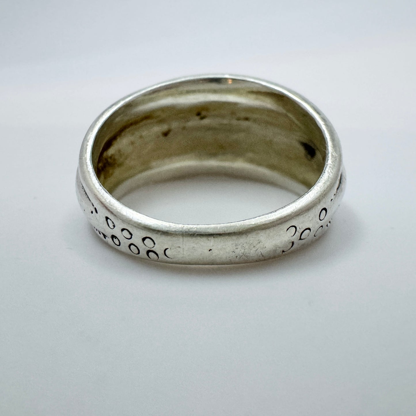 Bengt Hallberg, Sweden. Vintage Sterling Silver Viking Copy Ring.