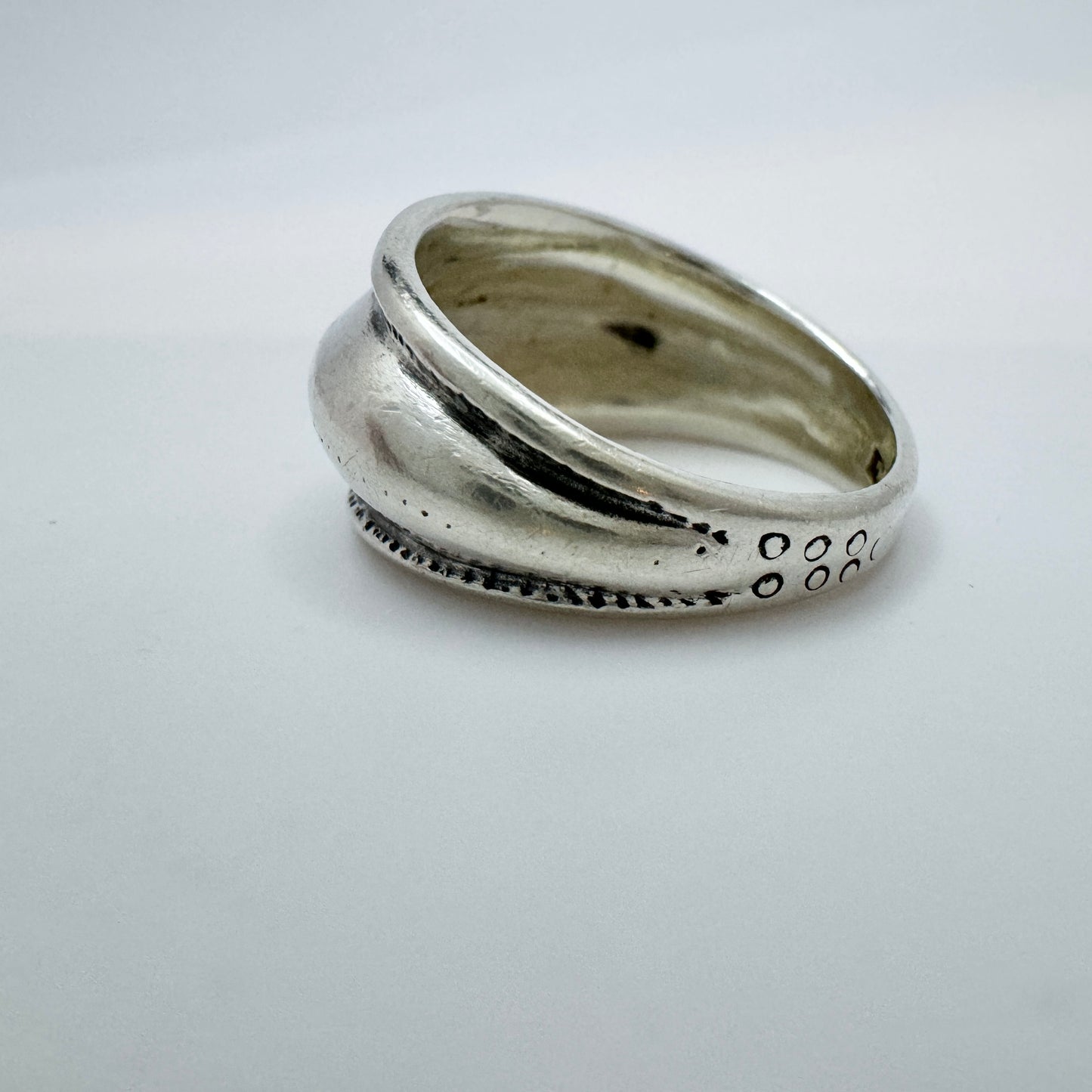 Bengt Hallberg, Sweden. Vintage Sterling Silver Viking Copy Ring.