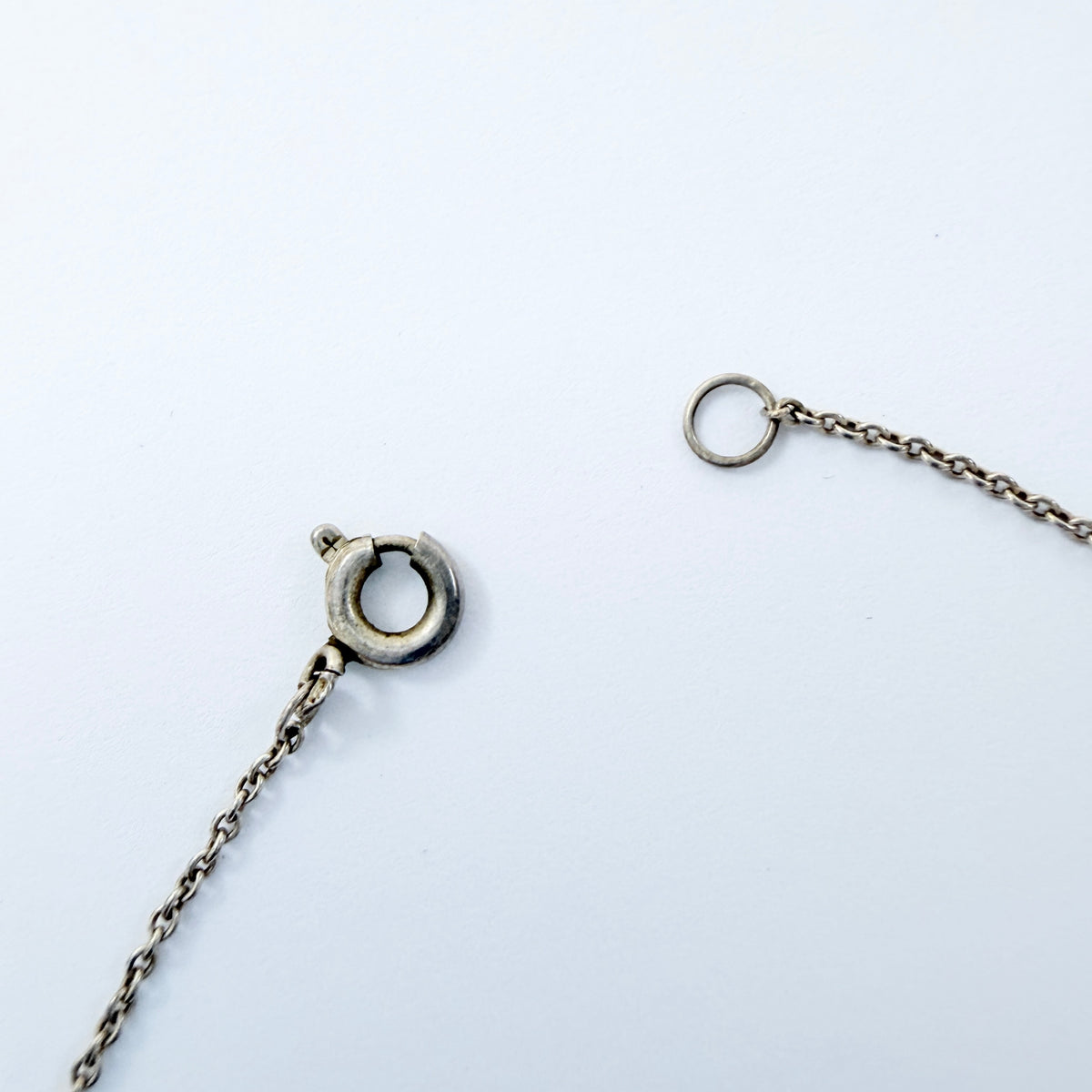 Antique ca 1920. Solid830 Silver Paste Stone Négligée Necklace