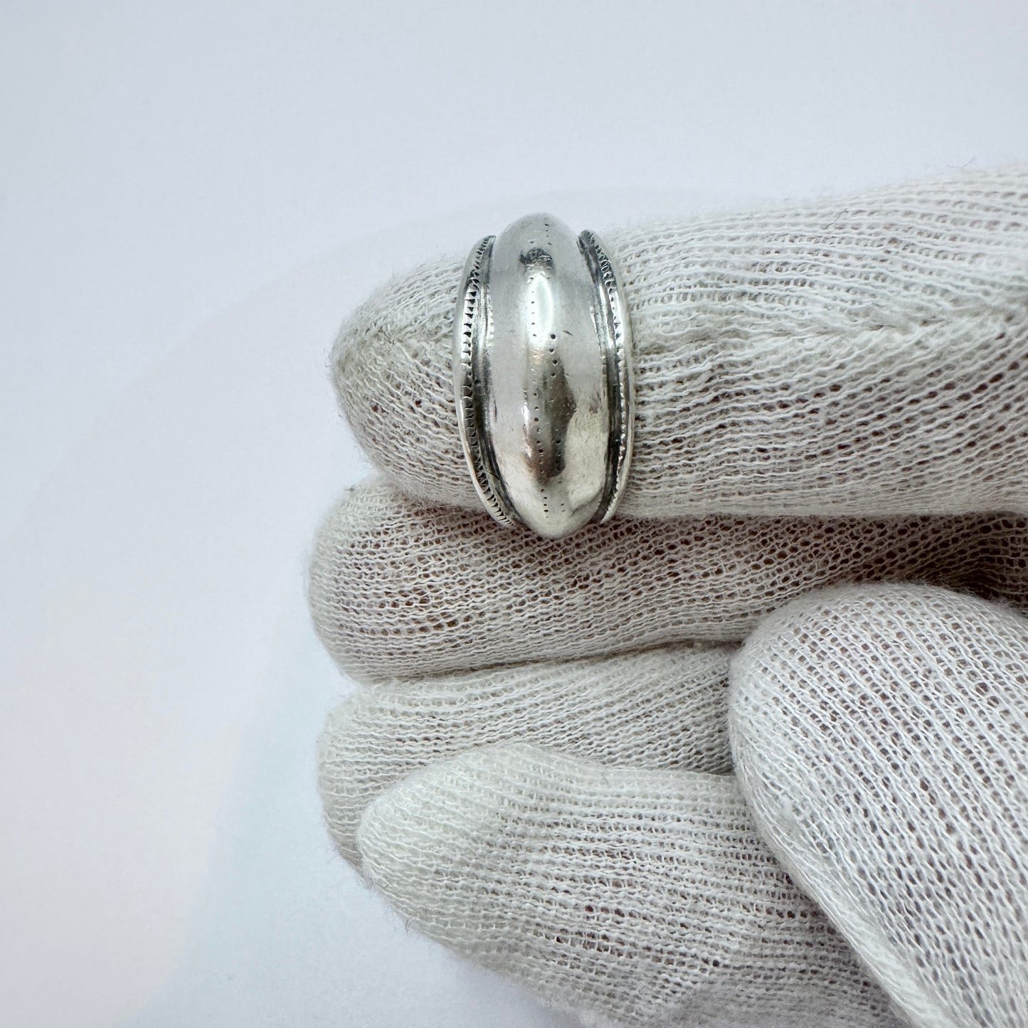 Bengt Hallberg, Sweden. Vintage Sterling Silver Viking Copy Ring.