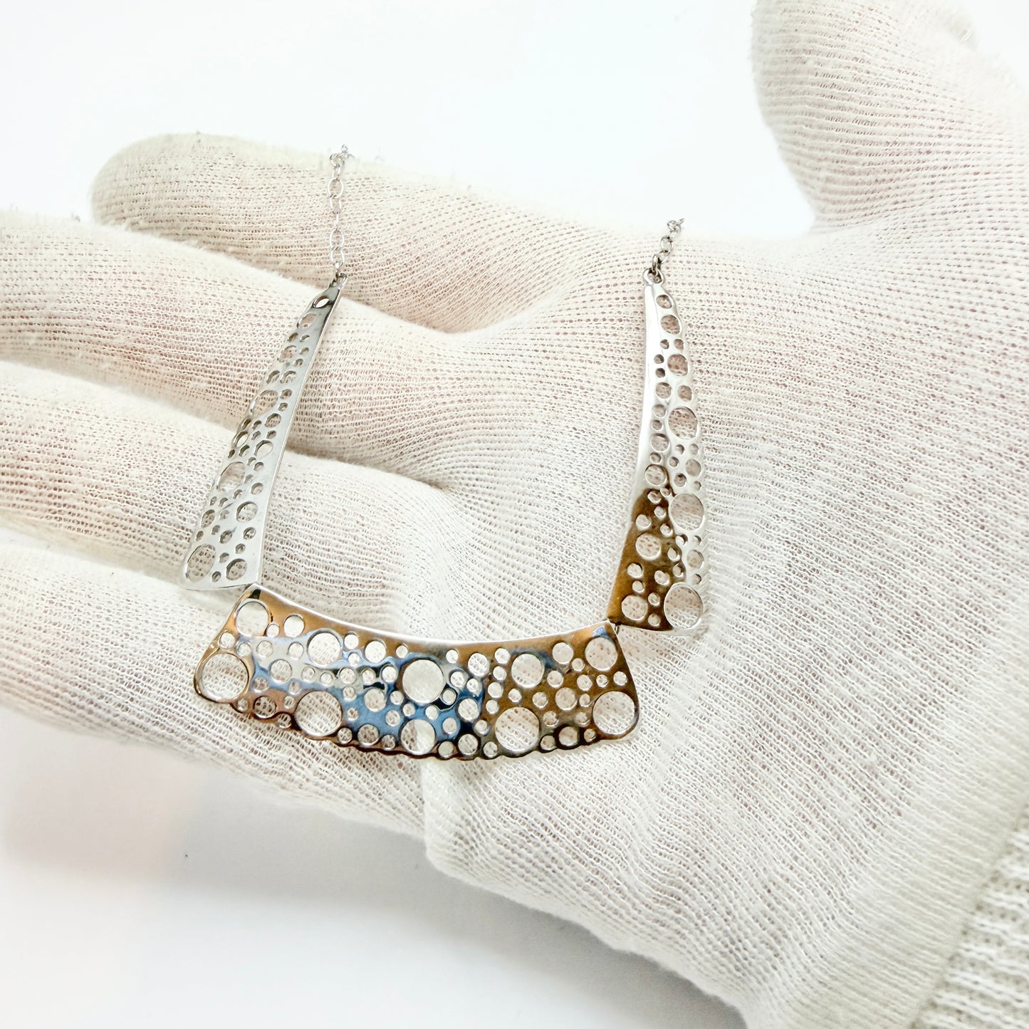 Liisa Vitali for Kultakeskus, Finland Vintage Sterling Silver Necklace