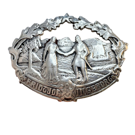 Nile Erik Elvik, Norway. Antique Solid Silver Brooch. Fridtjof & Ingeborg, a Viking-era Love Story