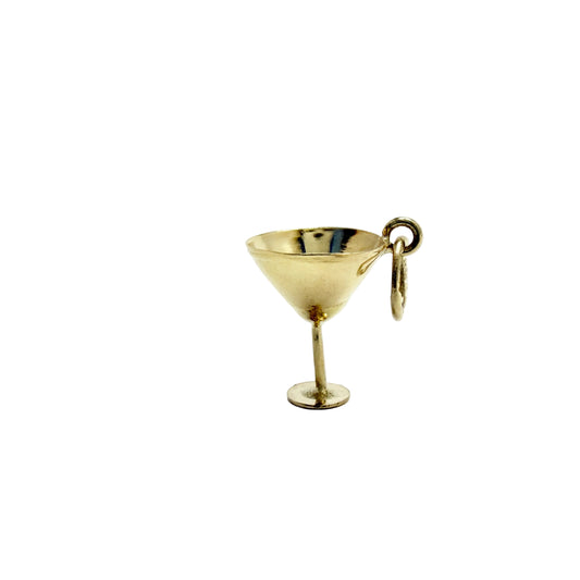 Svedboms, Sweden c 1960s. Vintage 18k Gold Cocktail Martini Glass Charm.