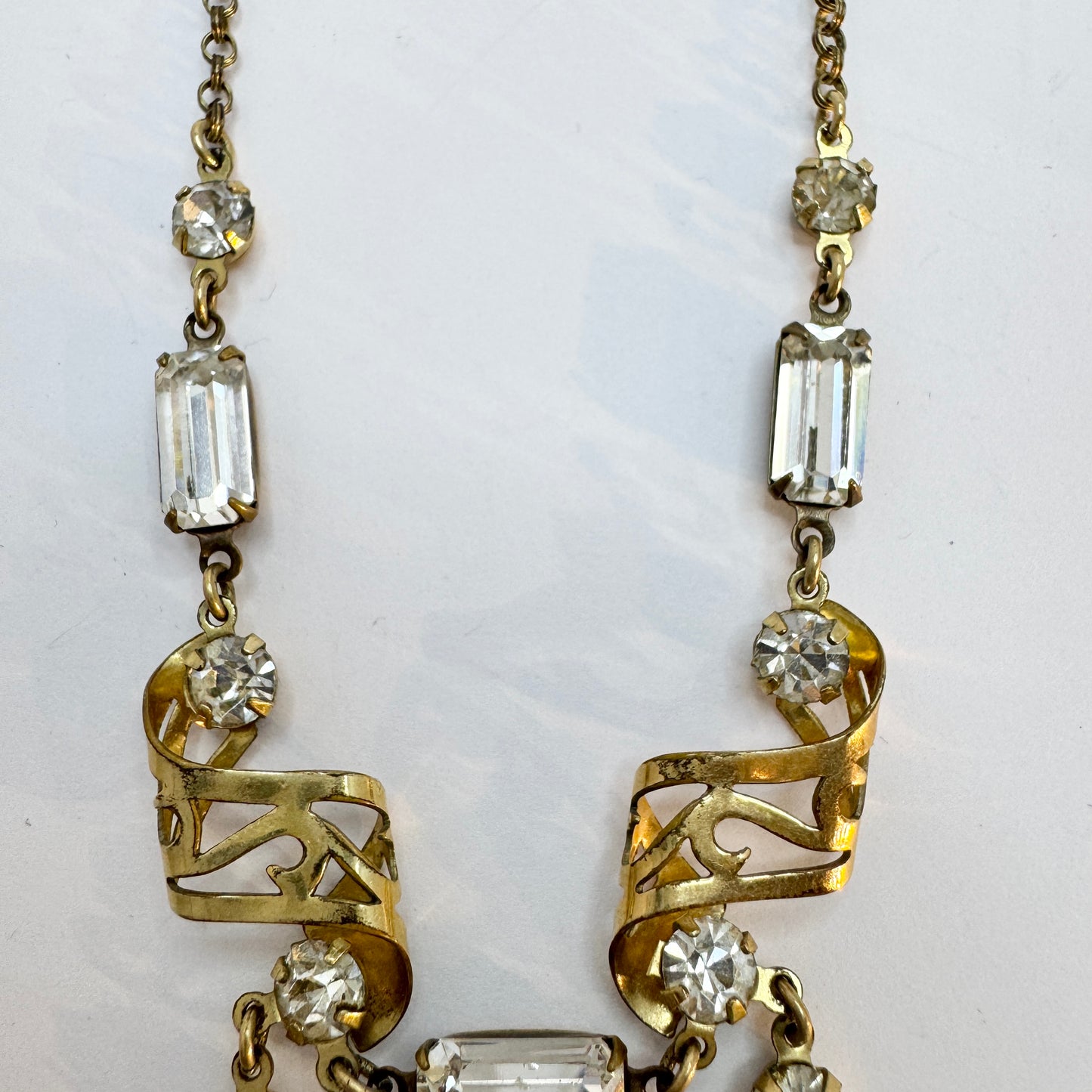 Two Vintage c 1940-50s Costume Jewelry Necklaces.