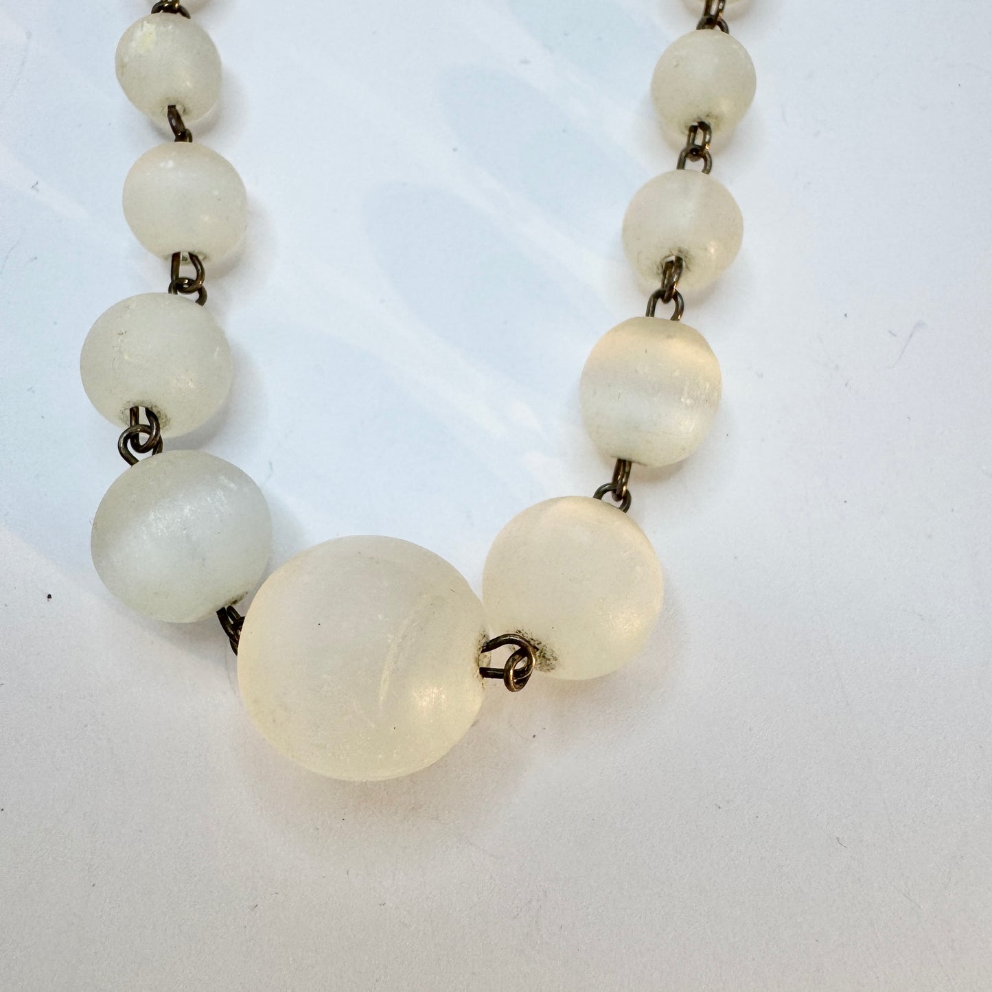 Two Vintage c 1940-50s Costume Jewelry Necklaces.