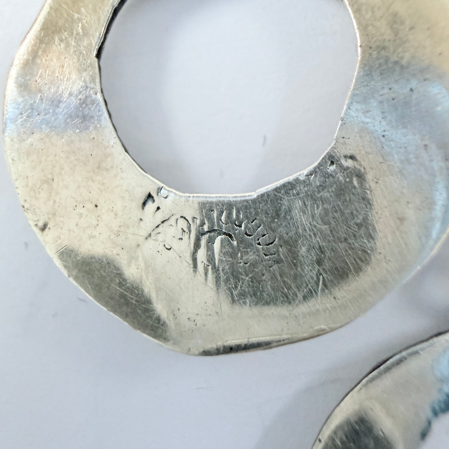 Los Ballesteros, Mexico. Vintage Sterling Silver Turquoise Earrings + Pendant.