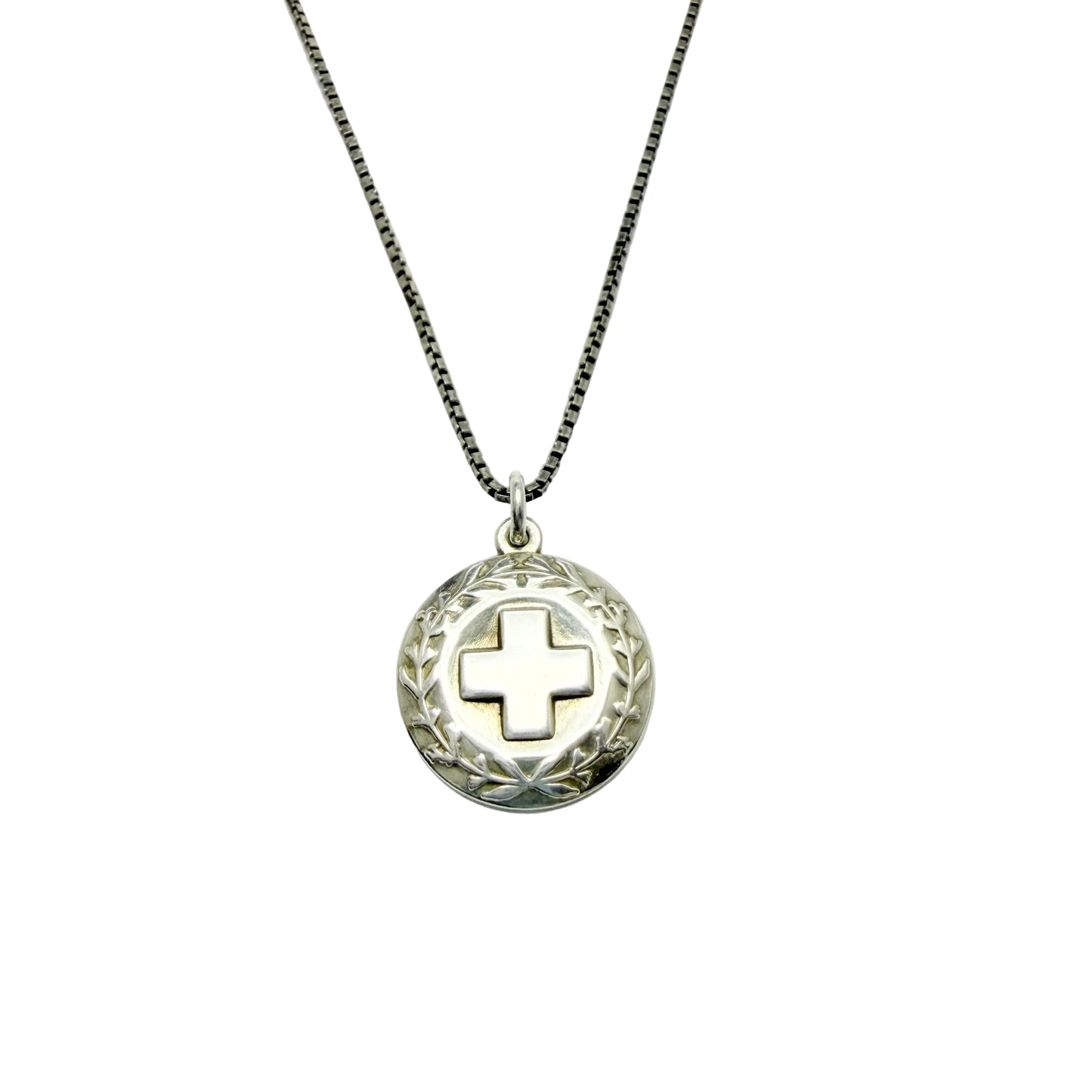 Sporrong, Sweden 1979. Vintage Solid Silver Nurse Pendant Necklace.