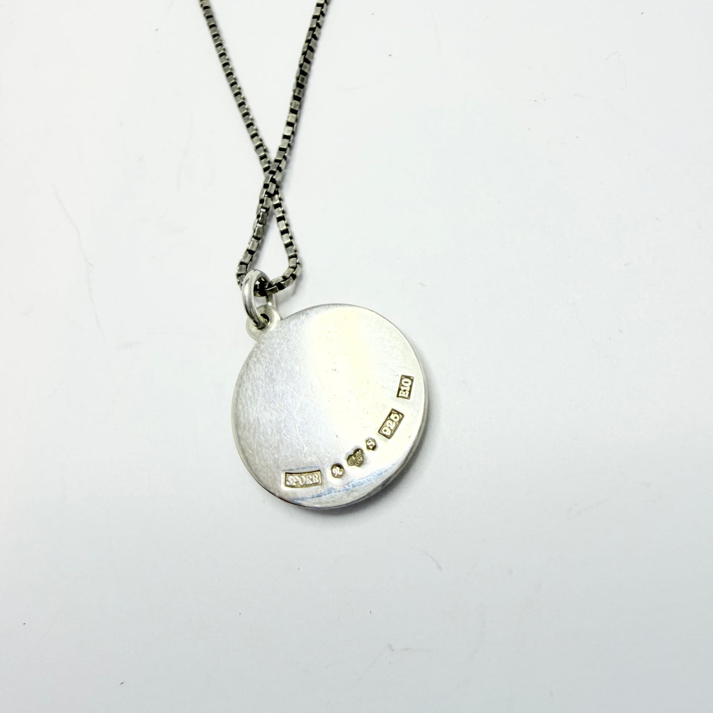 Sporrong, Sweden 1979. Vintage Solid Silver Nurse Pendant Necklace.