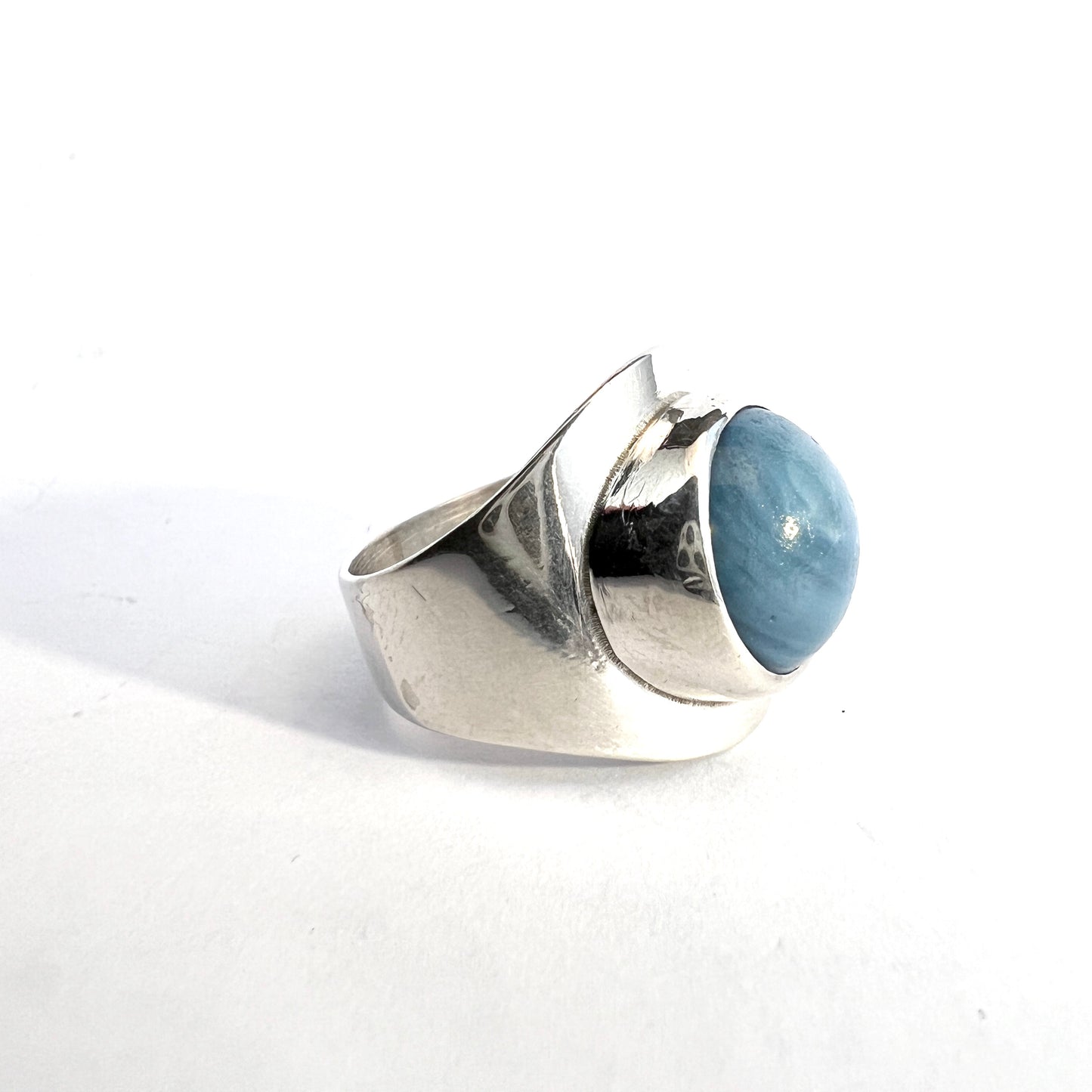 Gunnar Asp, Sweden 1969. Sterling Silver Bergslagen-stone Ring.