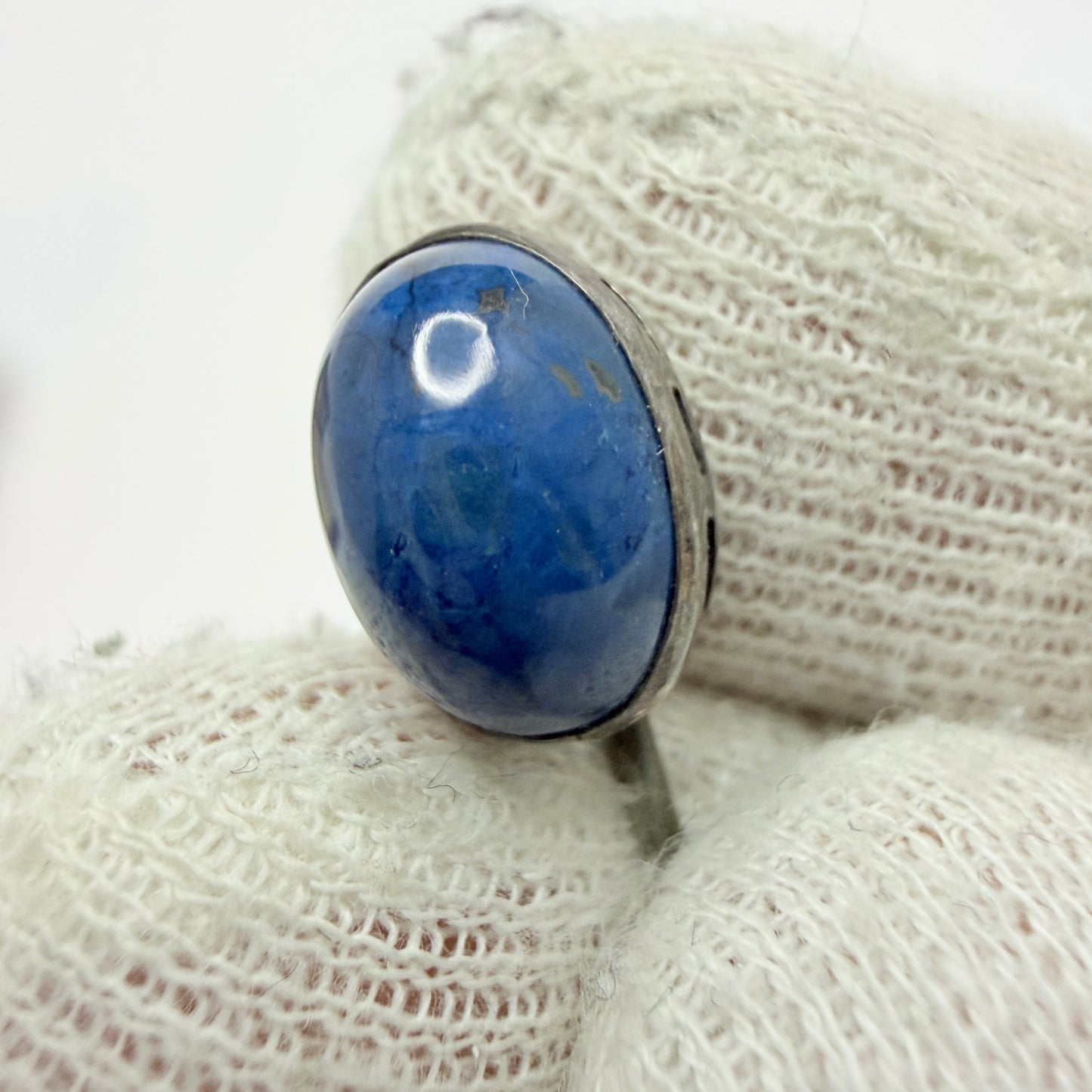 Antique Solid Silver Agate Pin. Boxed.