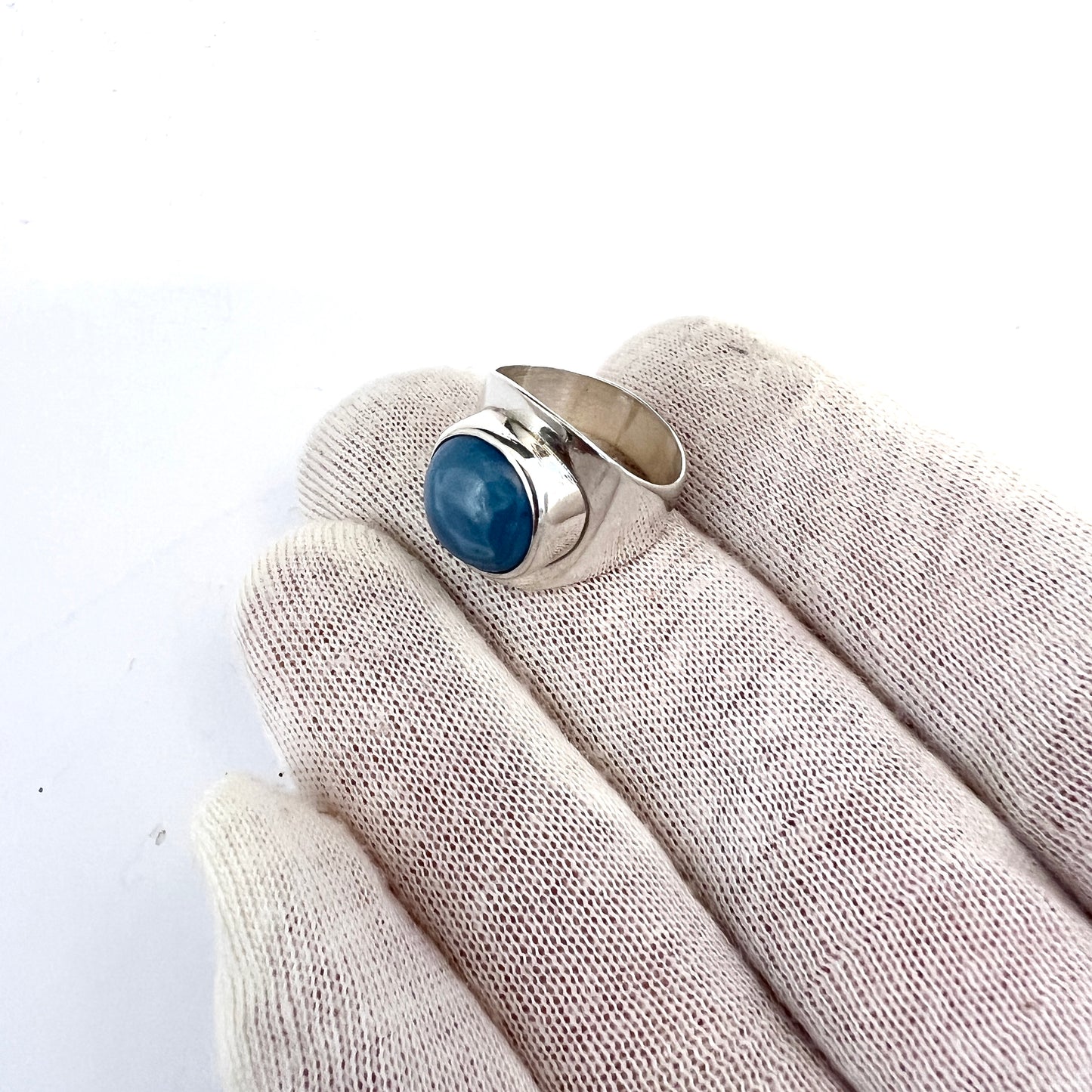 Gunnar Asp, Sweden 1969. Sterling Silver Bergslagen-stone Ring.