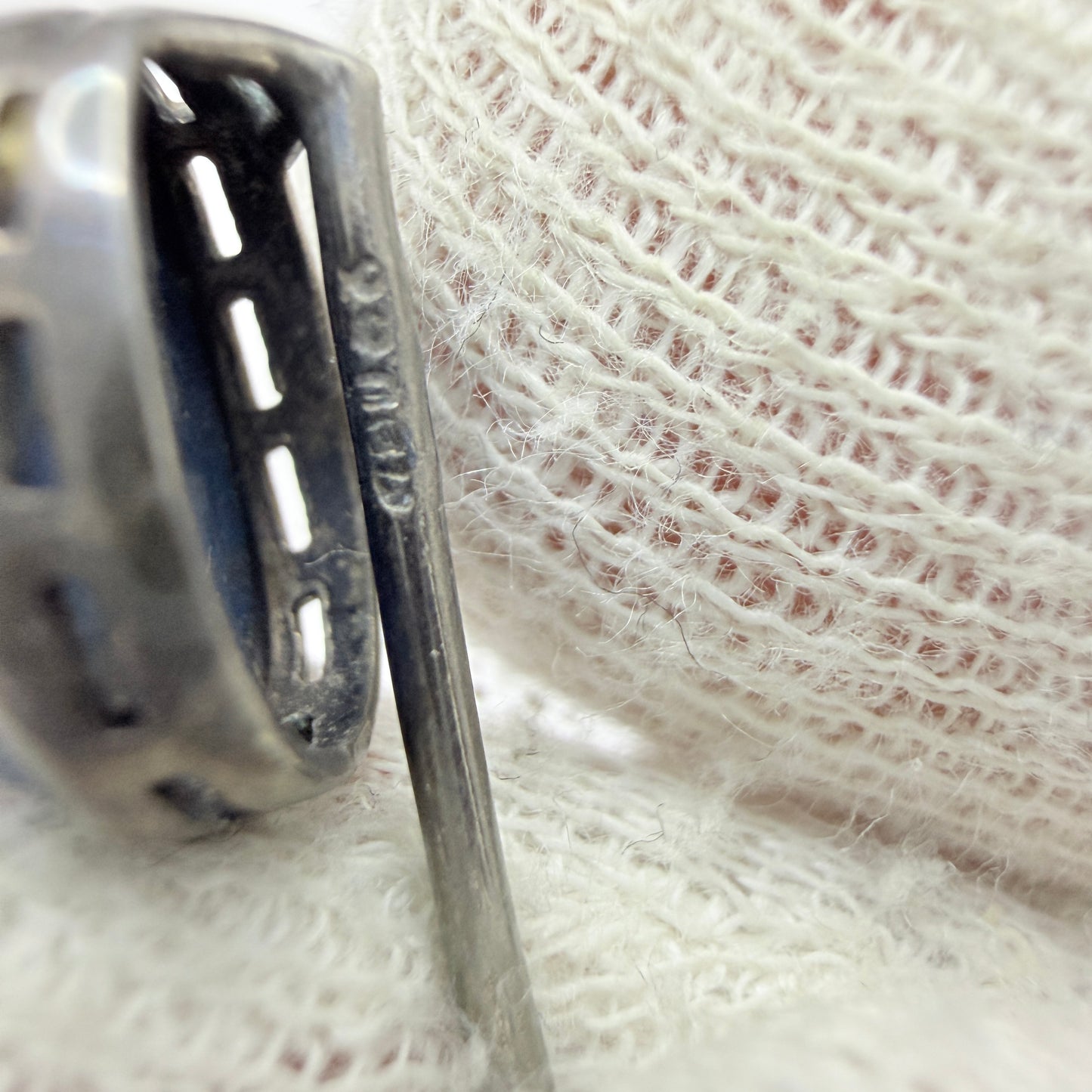 Antique Solid Silver Agate Pin. Boxed.