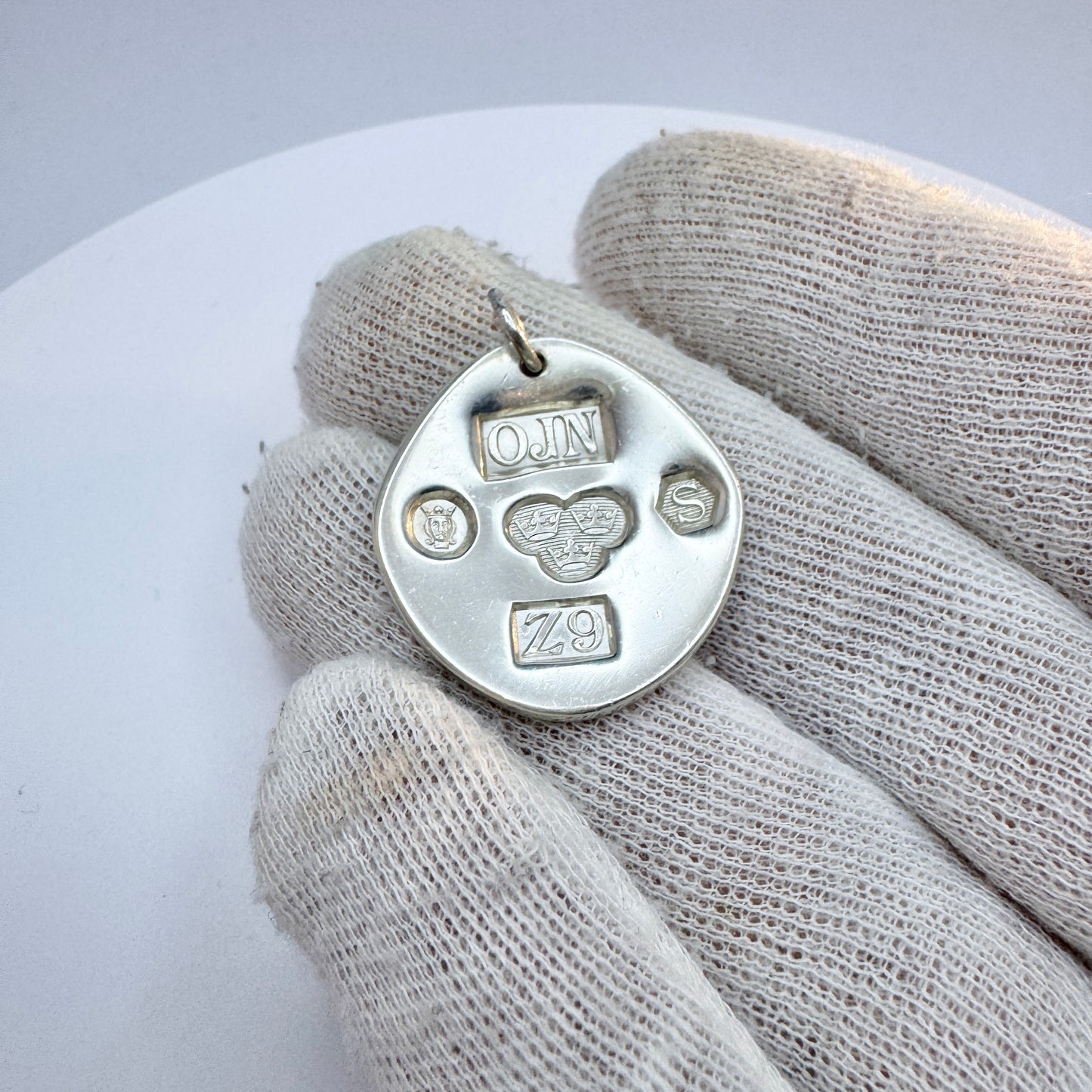 Owe Johansson, Sweden 1974. Sterling Silver Hallmarks Pendant