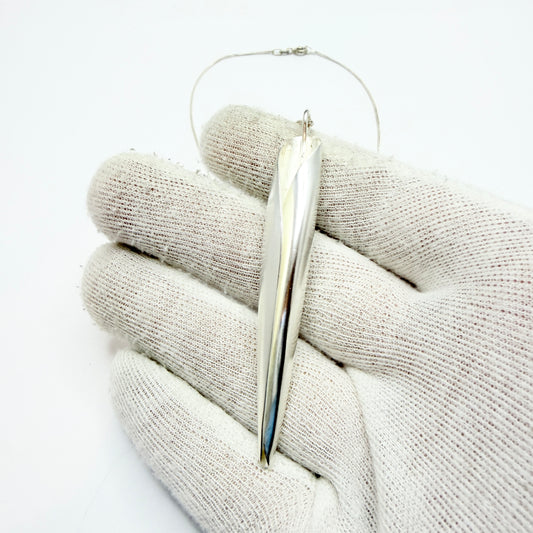 Ingjerd Hanevold for David-Andersen, Norway. Vintage Sterling Silver Pendant + Chain.
