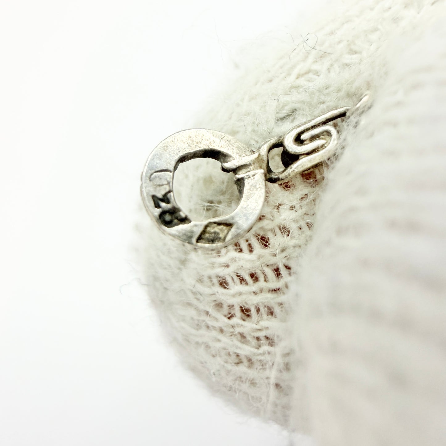France ca 1930-40s. Vintage Solid Silver 60cm Chain Necklace.