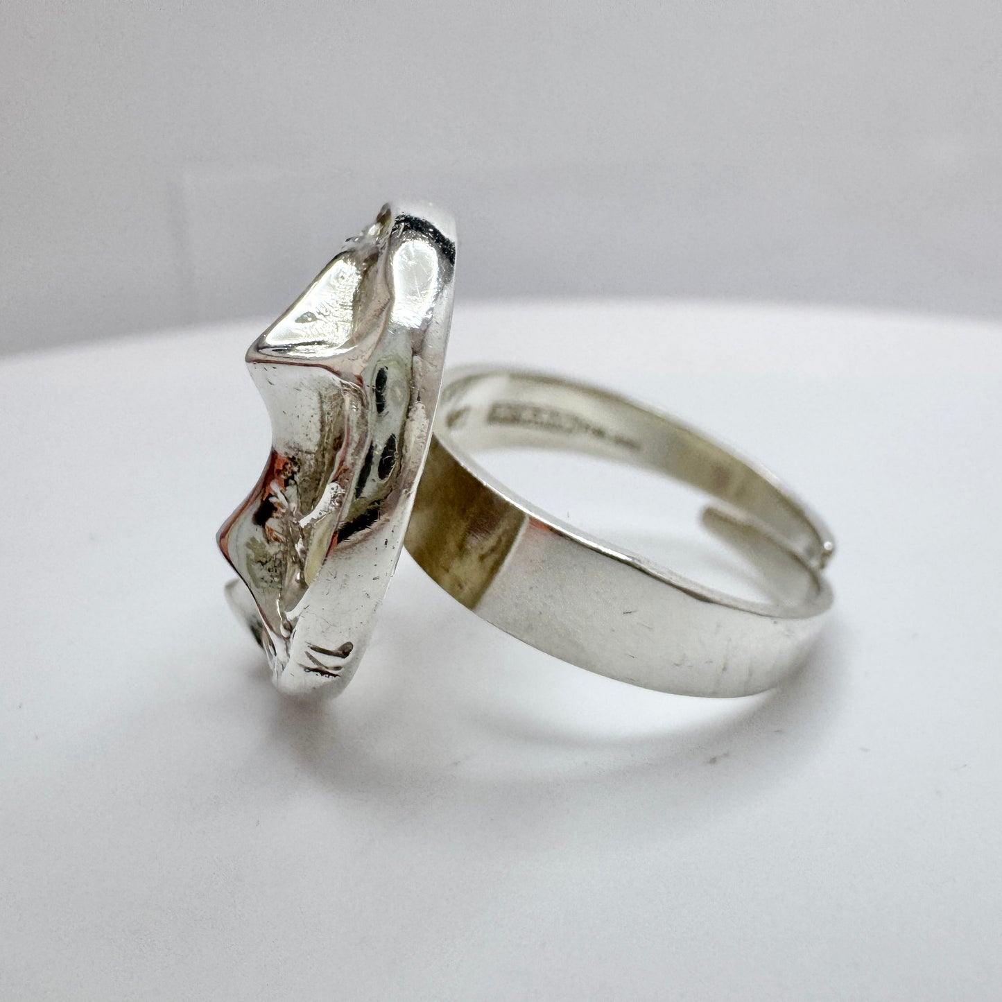 Sten & Laine Finland 1974. Vintage Sterling Silver Spider Web Ring.