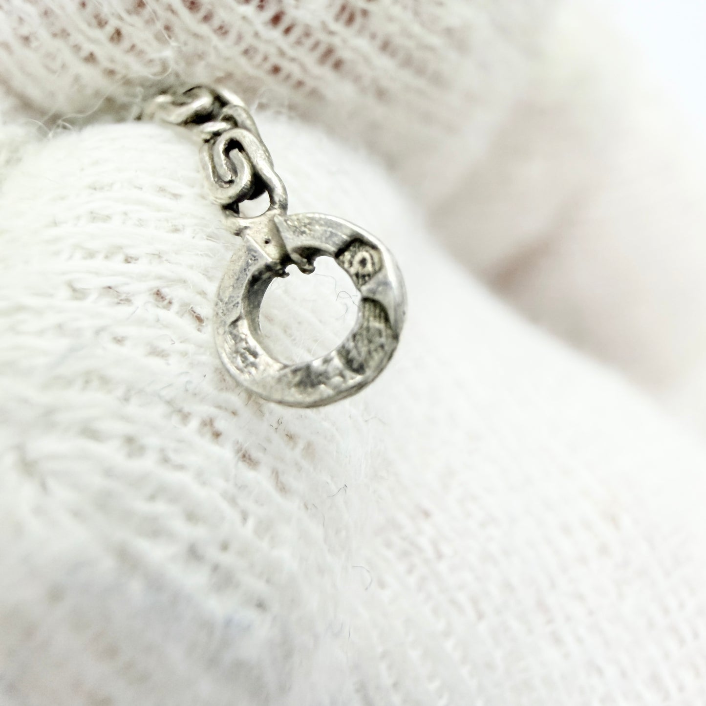 France ca 1930-40s. Vintage Solid Silver 60cm Chain Necklace.
