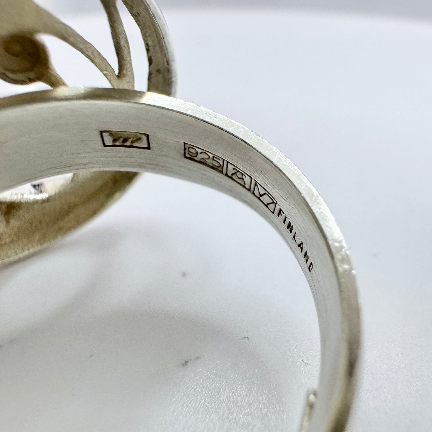 Sten & Laine Finland 1974. Vintage Sterling Silver Spider Web Ring.