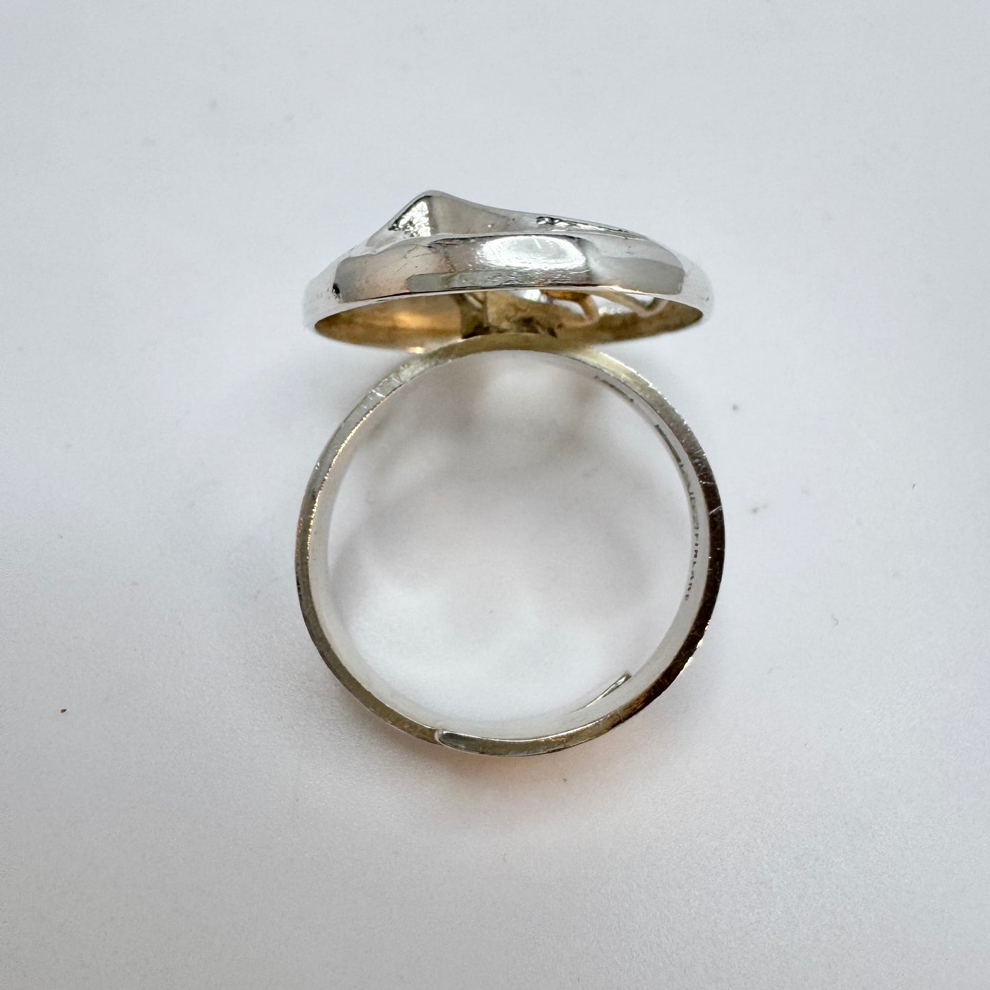 Sten & Laine Finland 1974. Vintage Sterling Silver Spider Web Ring.