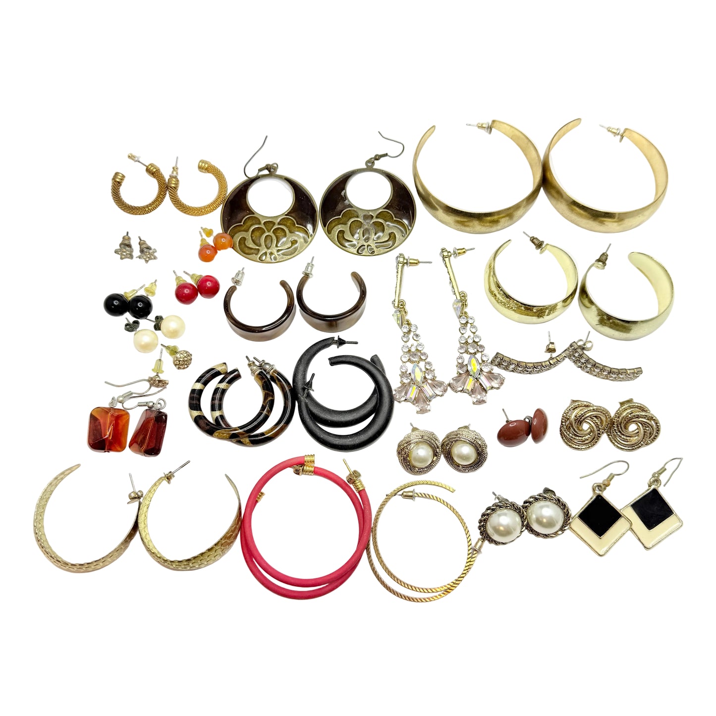 Vintage Costume Jewelry Earrings for Pierced Ears. Job-lot