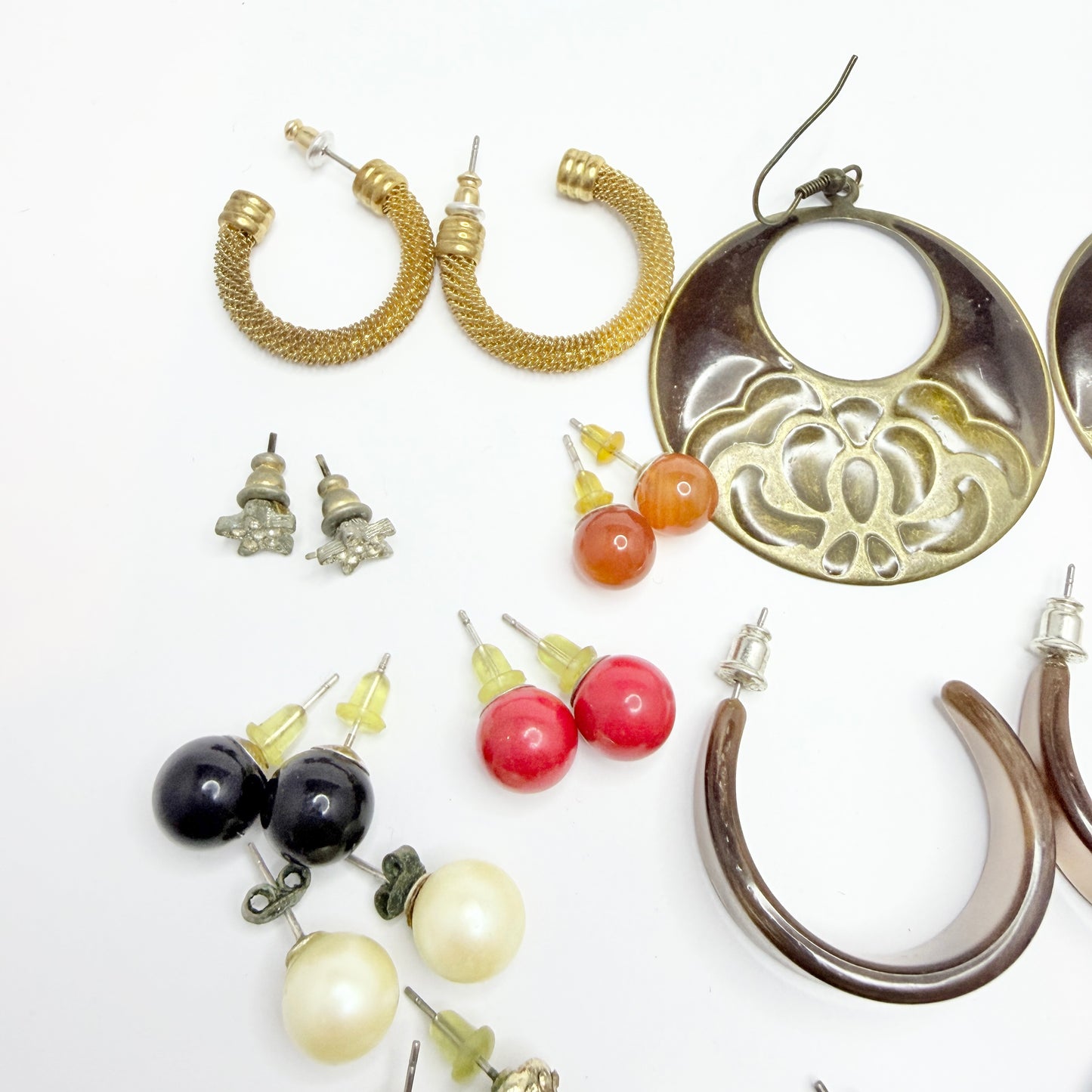 Vintage Costume Jewelry Earrings for Pierced Ears. Job-lot
