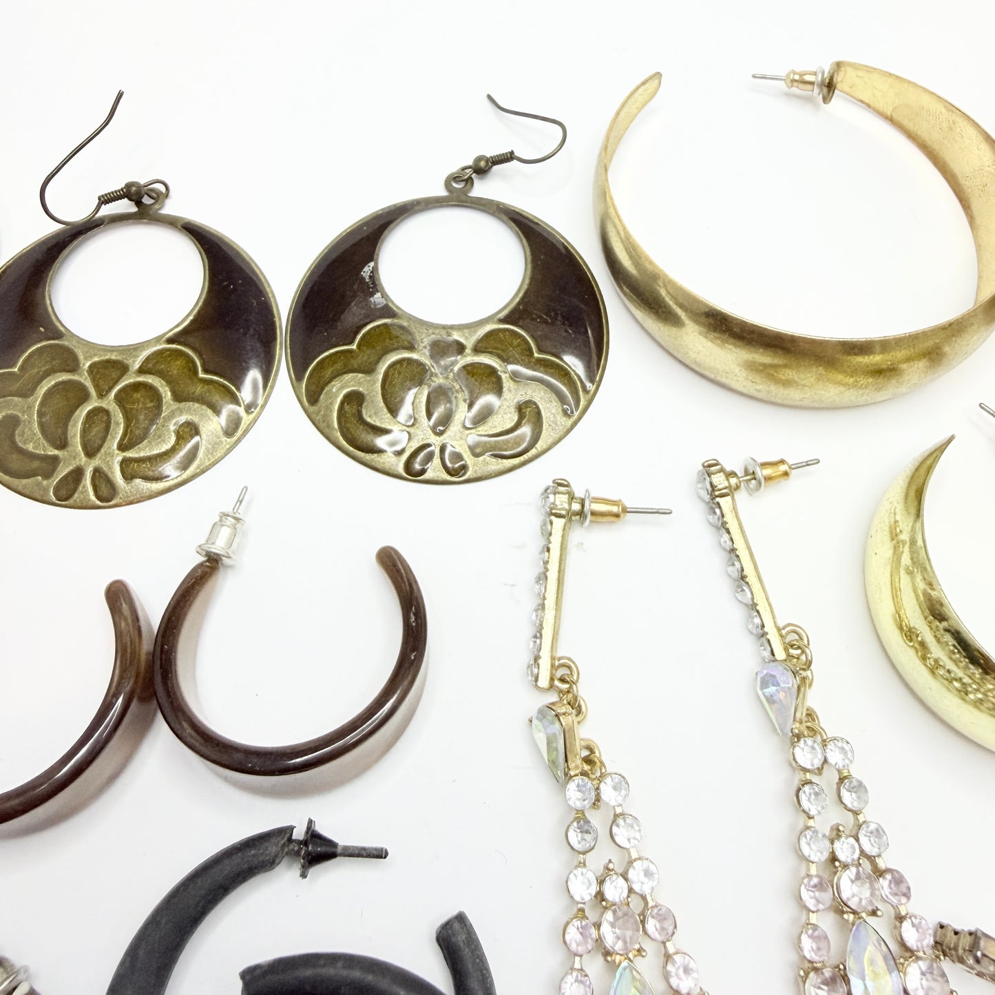 Vintage Costume Jewelry Earrings for Pierced Ears. Job-lot