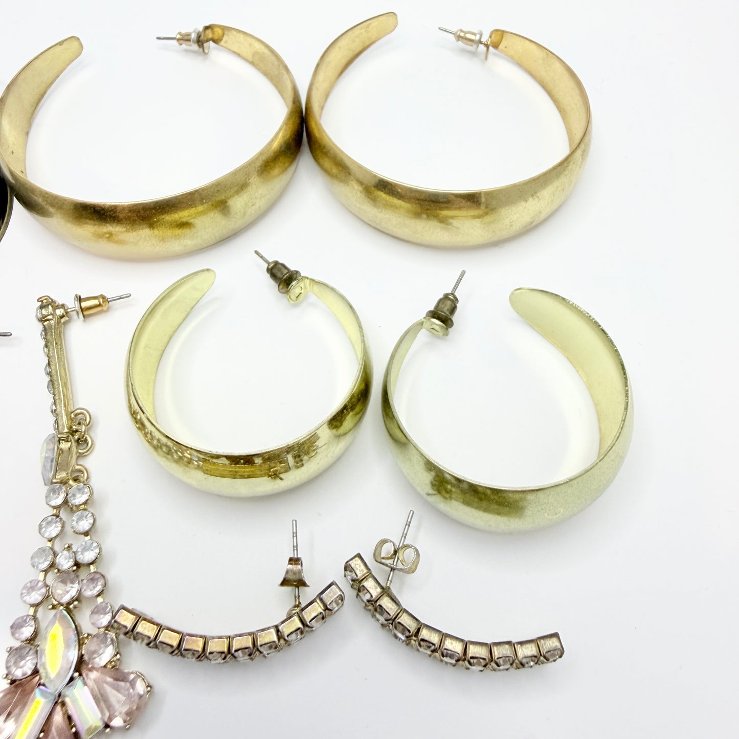Vintage Costume Jewelry Earrings for Pierced Ears. Job-lot