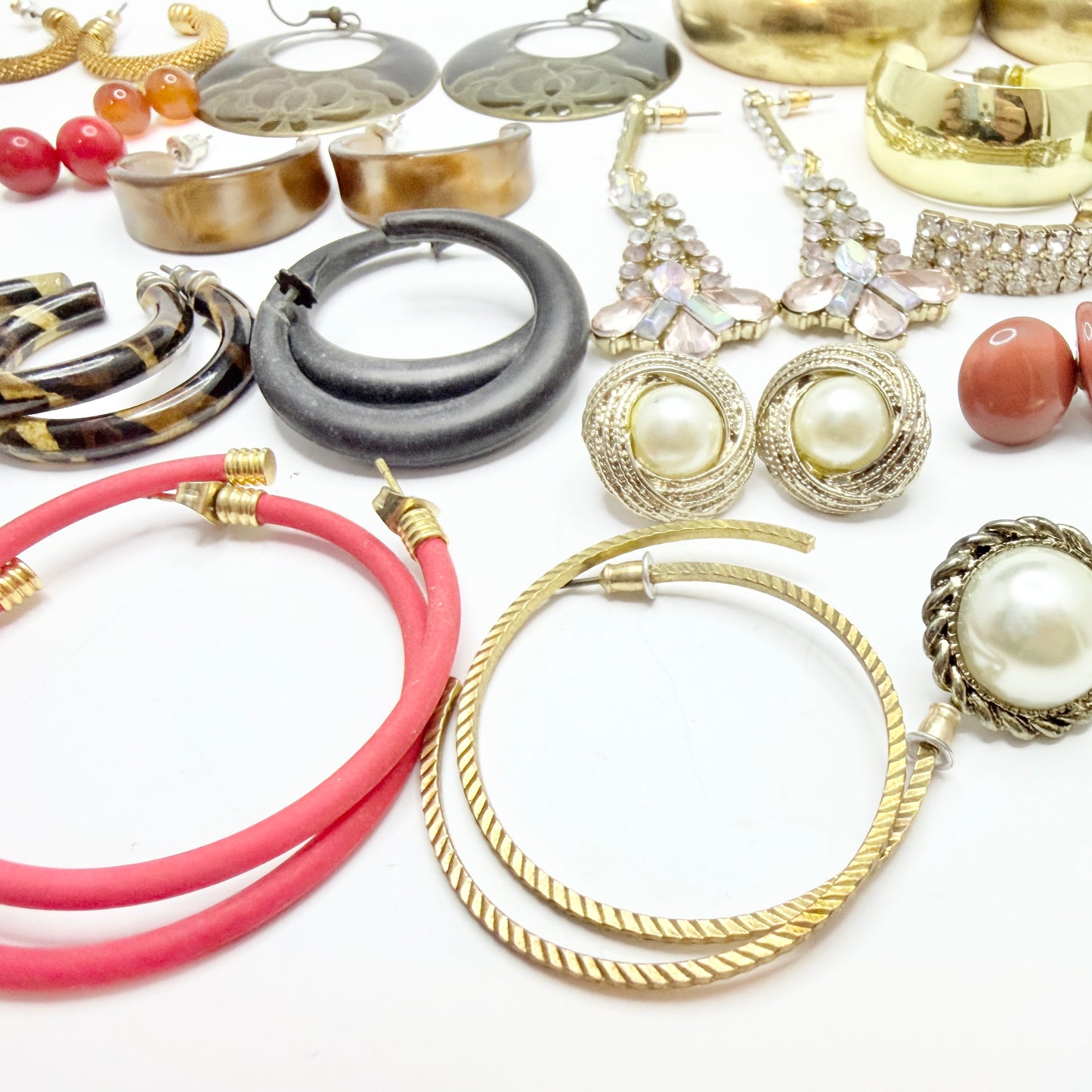 Vintage Costume Jewelry Earrings for Pierced Ears. Job-lot