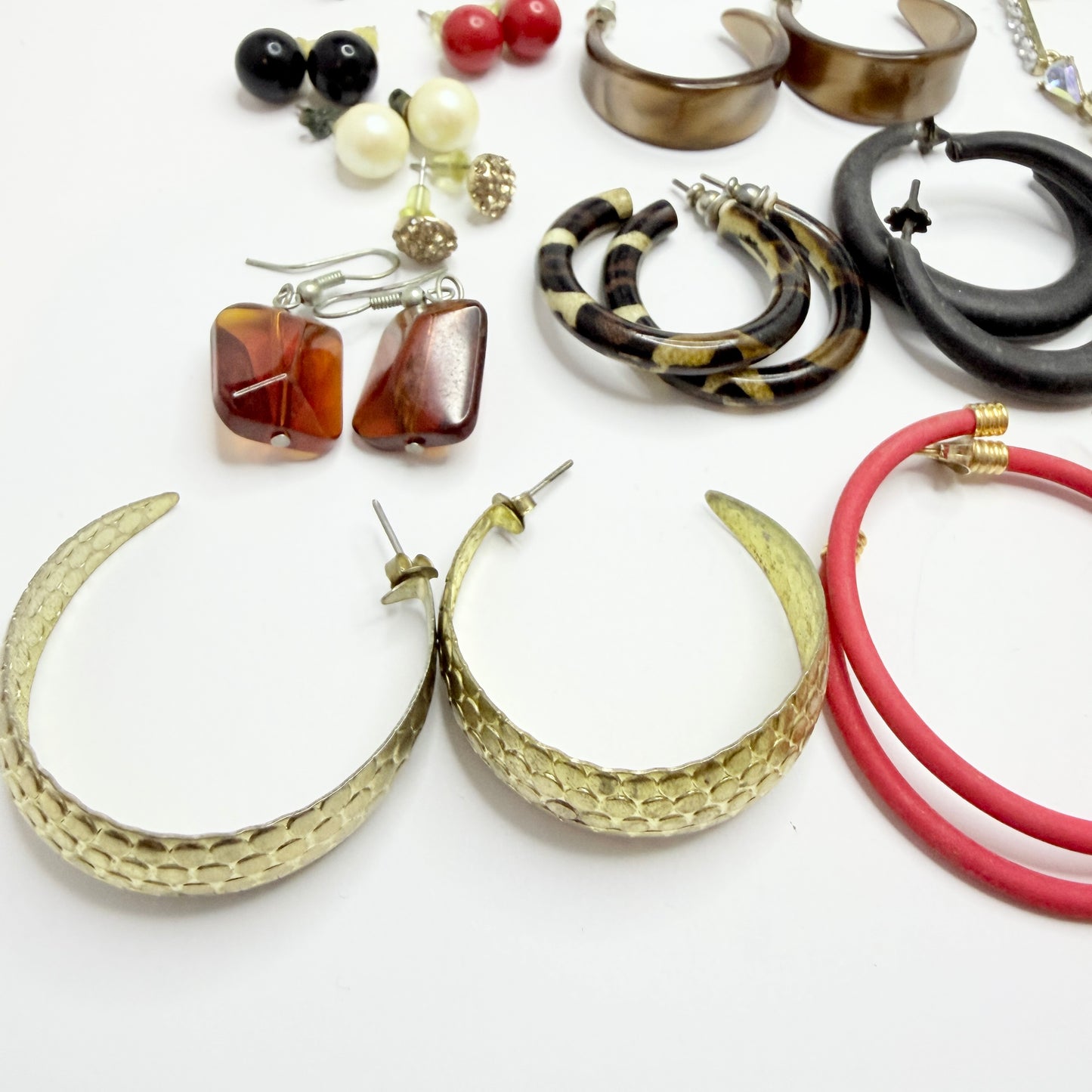 Vintage Costume Jewelry Earrings for Pierced Ears. Job-lot