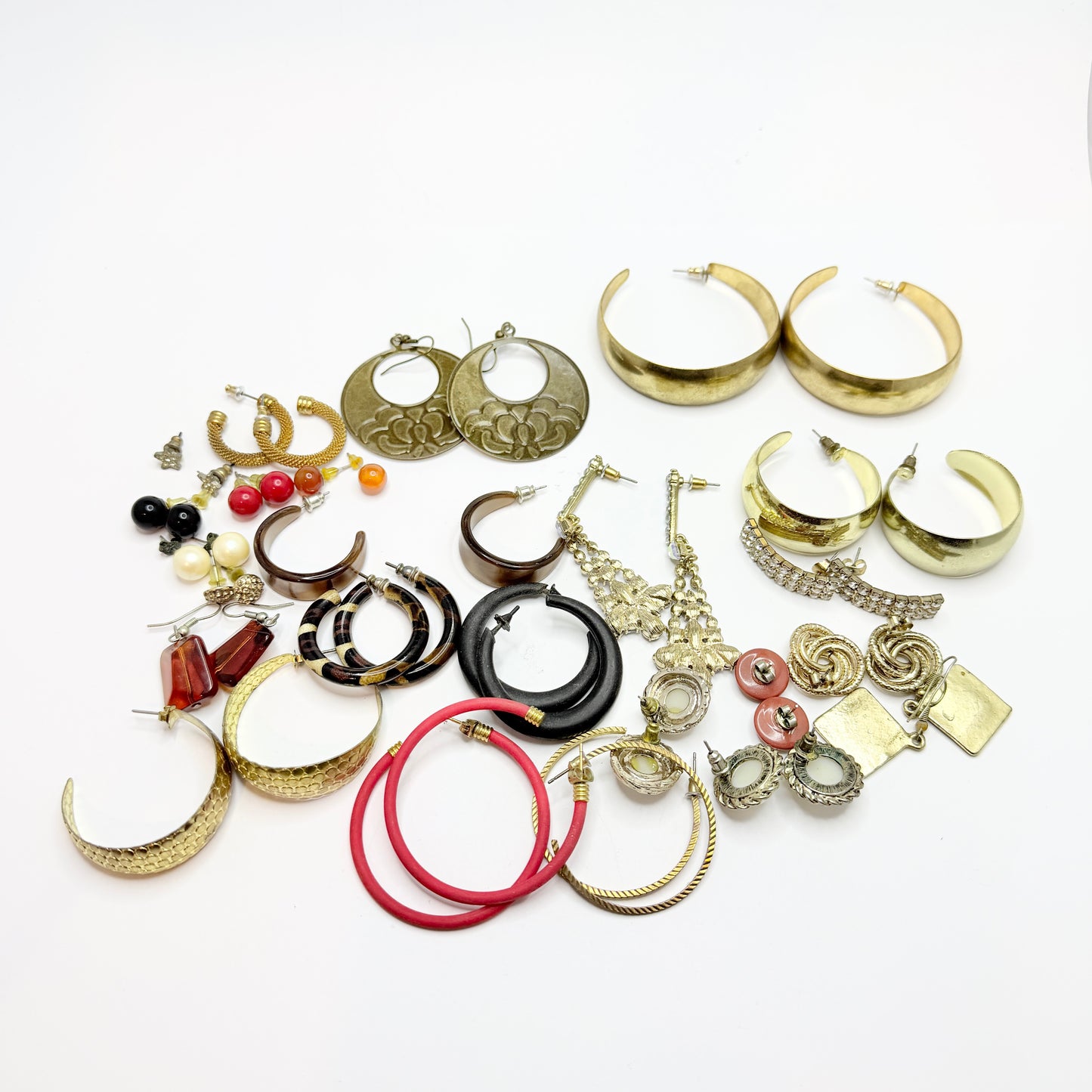 Vintage Costume Jewelry Earrings for Pierced Ears. Job-lot