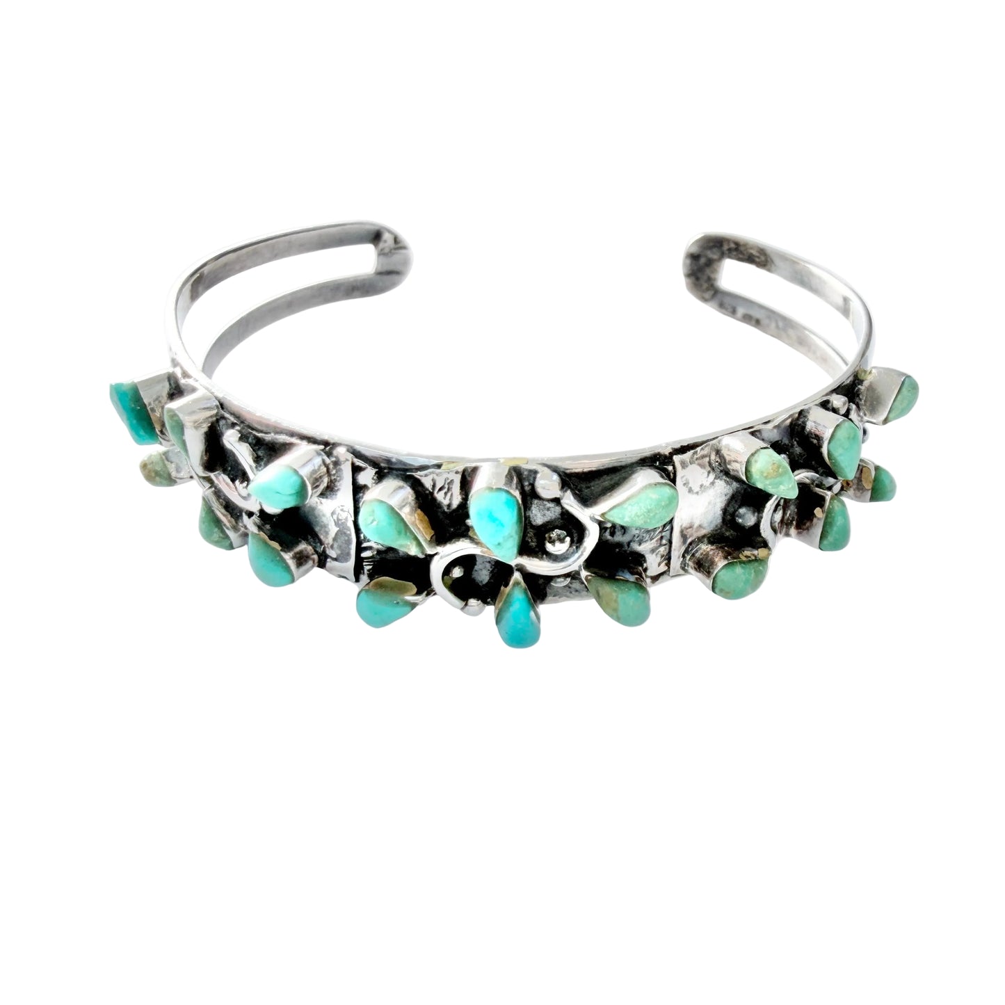 Mexico. Vintage Sterling Silver Turquoise Bracelet.