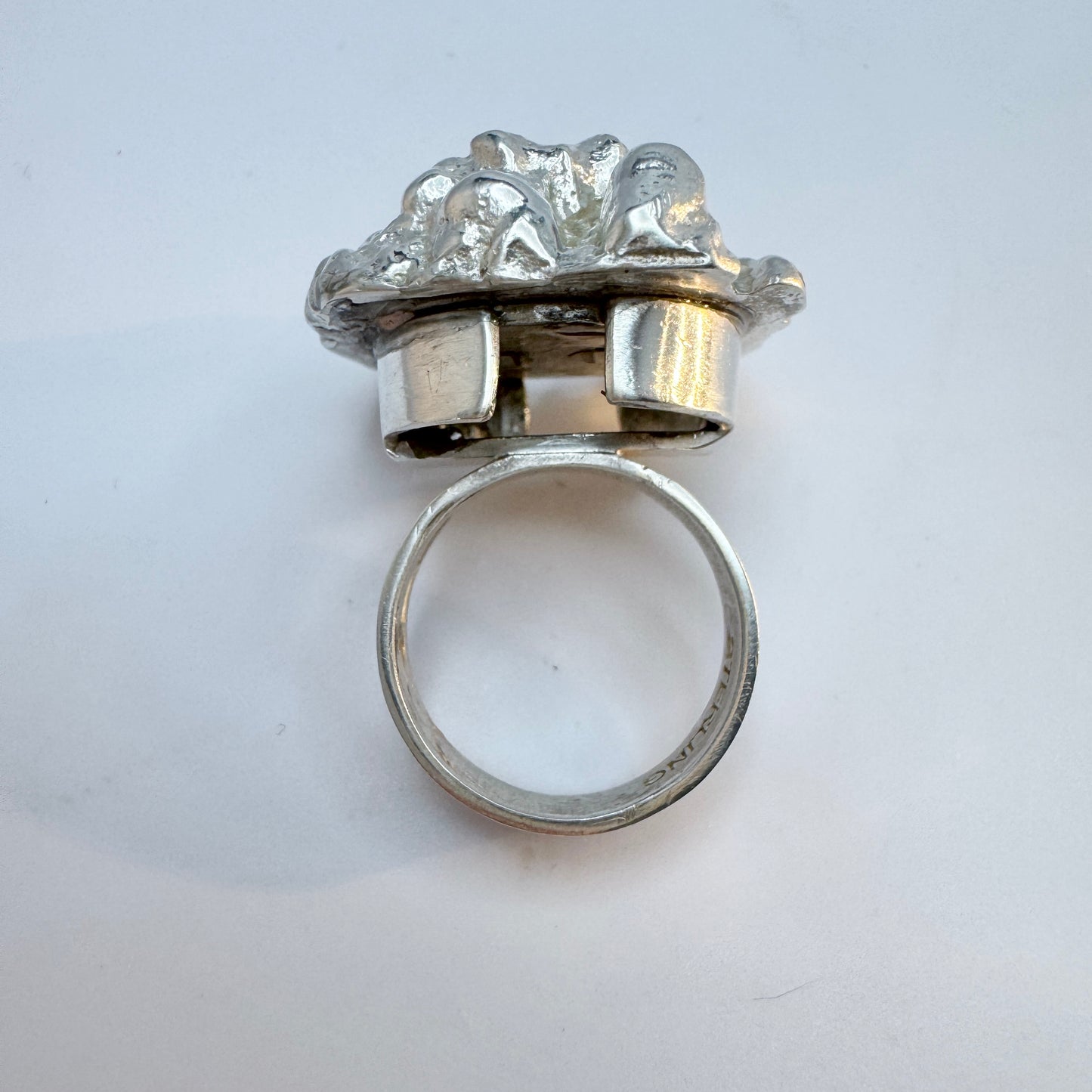 Sweden 1978. Chunky Vintage Sterling Silver Ring.