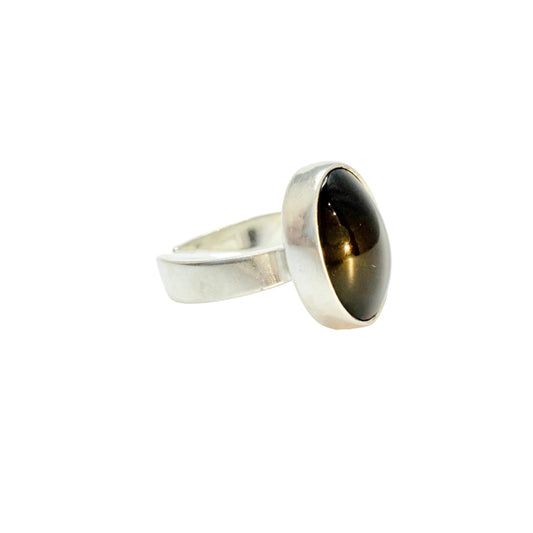 Niels Erik From. Denmark c 1960. Vintage Sterling Silver Onyx Ring