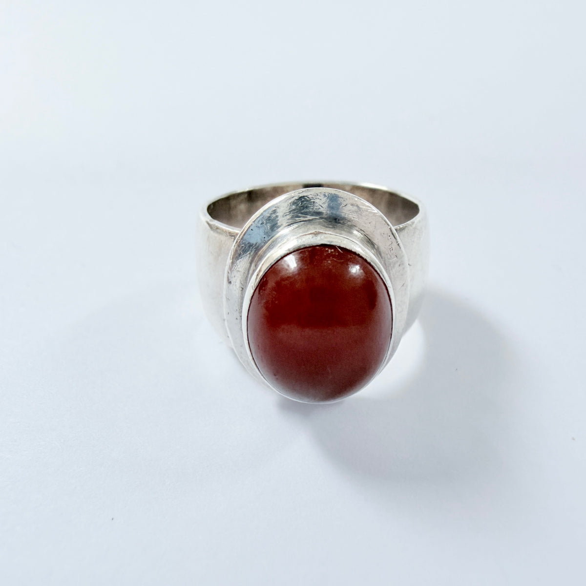 Vintage Sterling Silver Carnelian Ring.