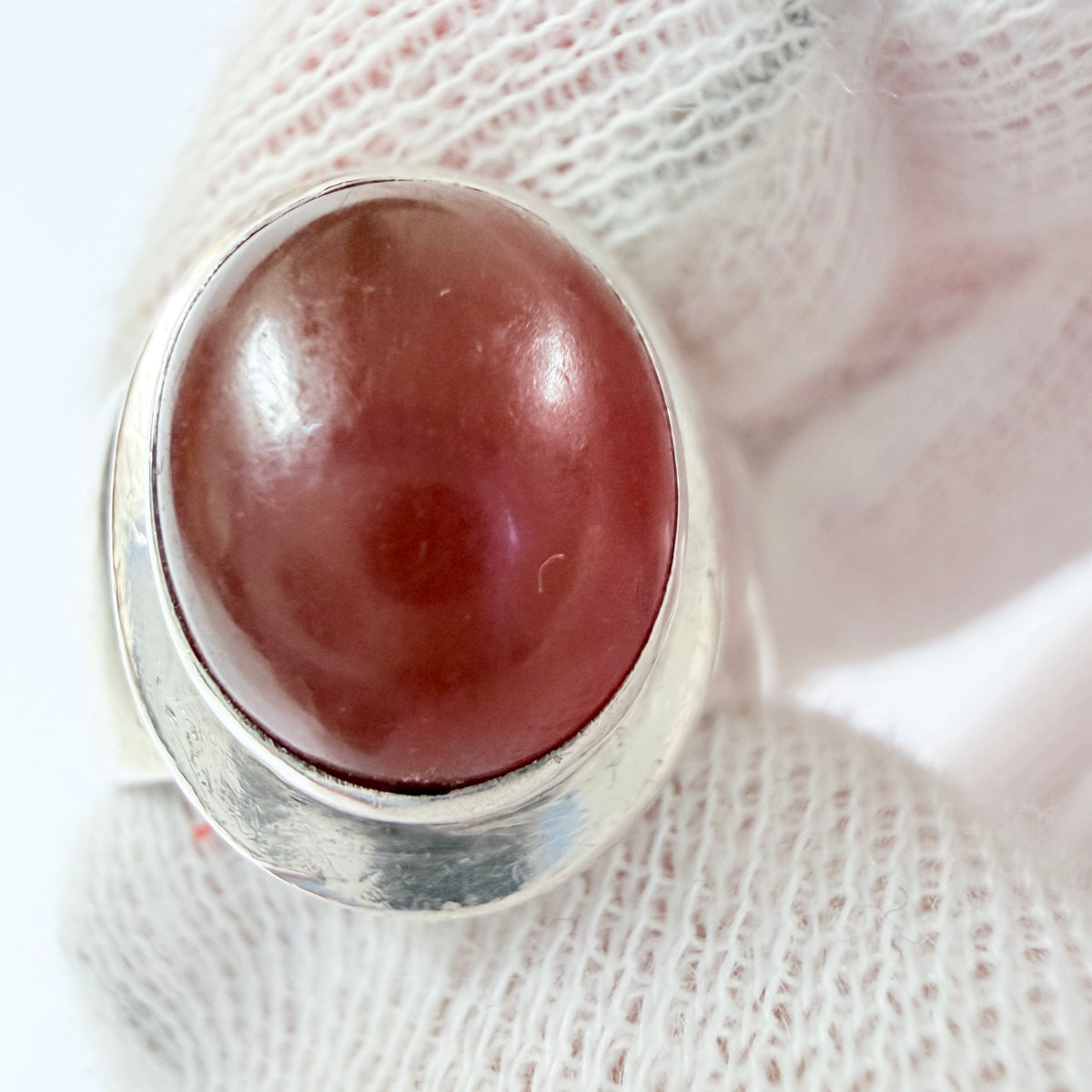 Vintage Sterling Silver Carnelian Ring.