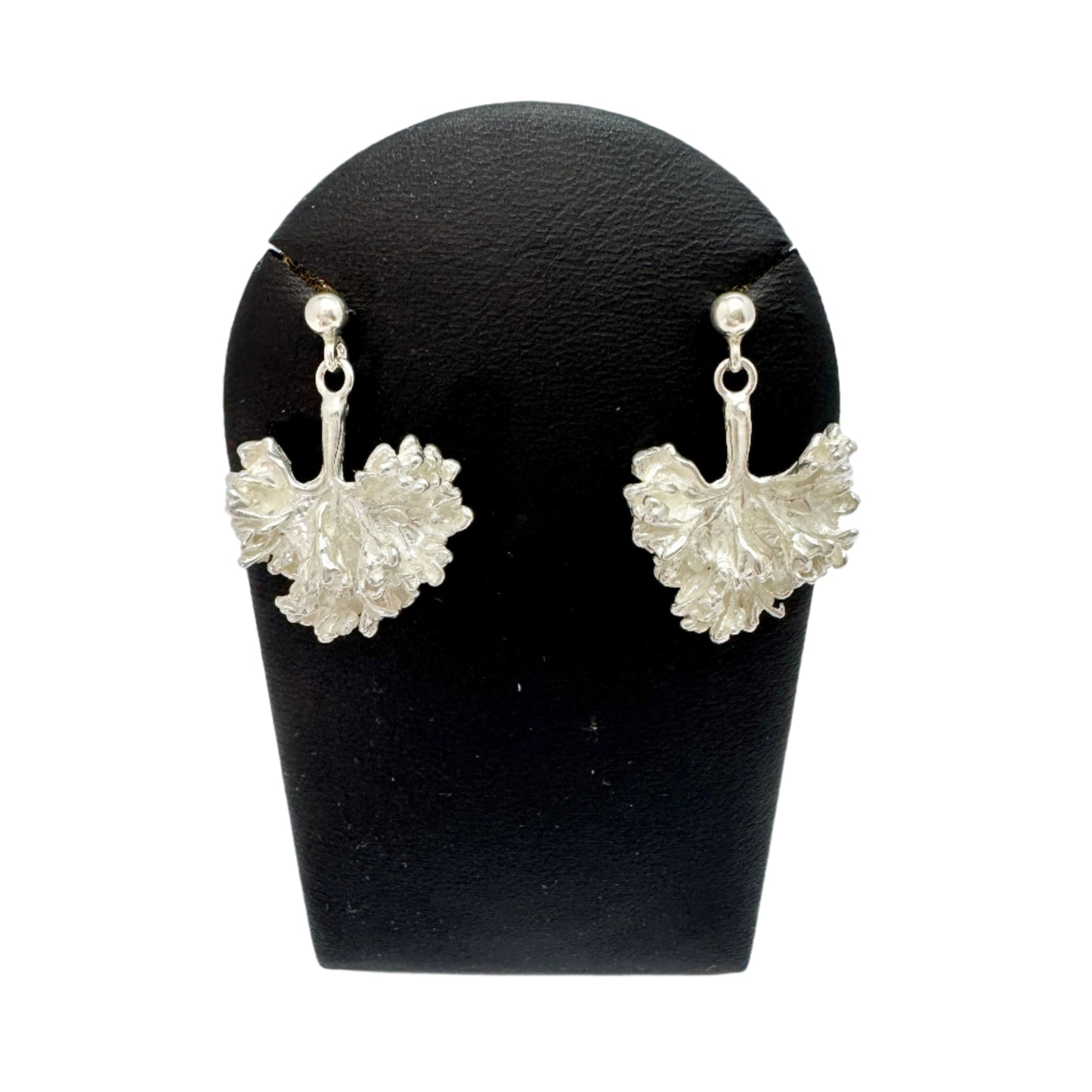 Peter von Post, Sweden 1970s. Vintage Sterling Silver Parsley Earrings.