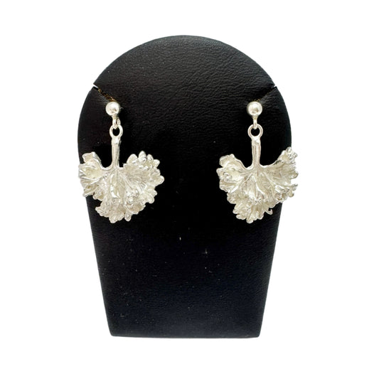 Peter von Post, Sweden 1970s. Vintage Sterling Silver Parsley Earrings.