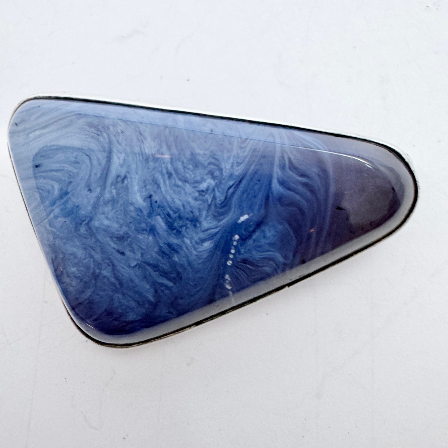 Märta Lindgren, Sweden 1966. Vintage Silver Bergslagen-stone Brooch.